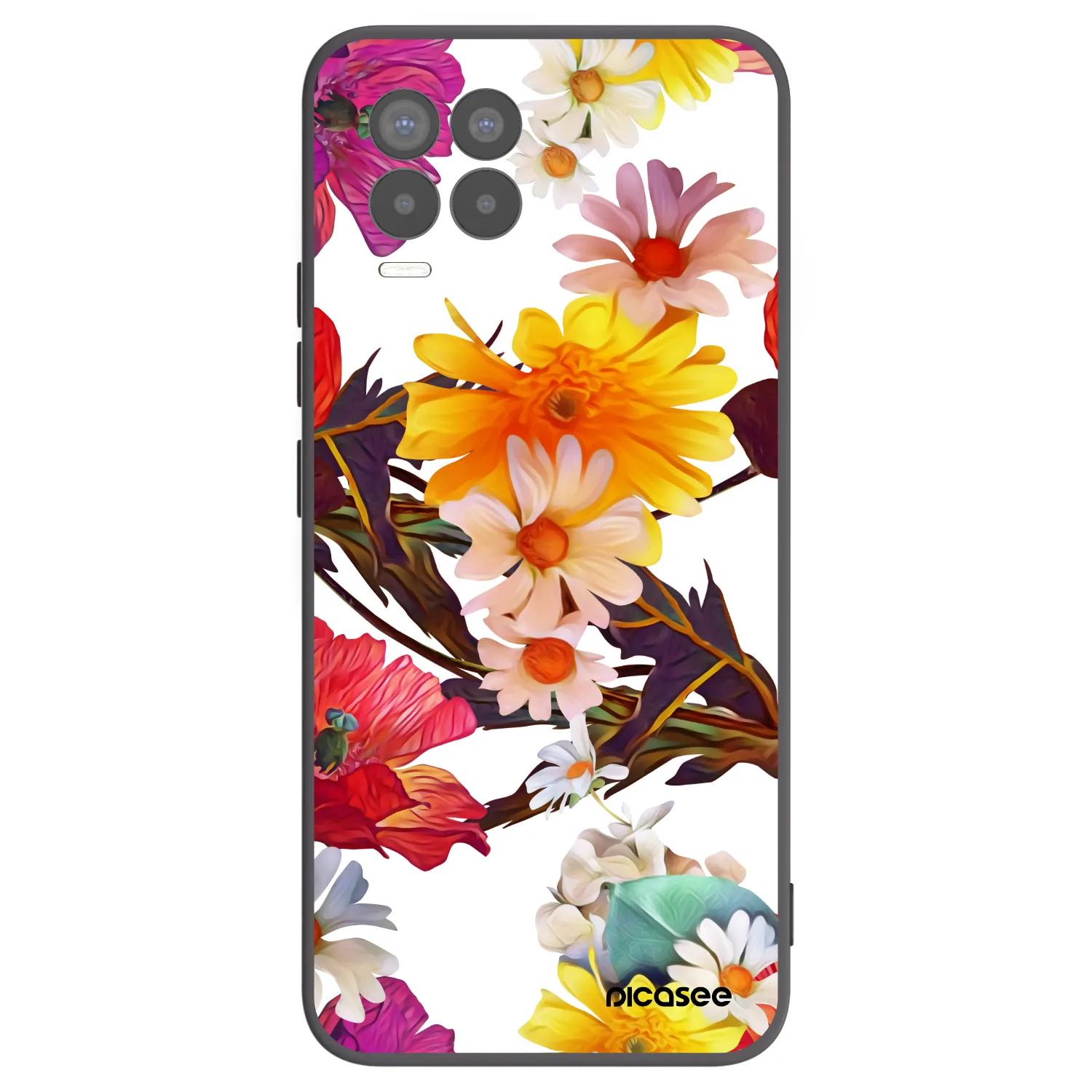 Picasee fekete szilikon tok az alábbi mobiltelefonokra Realme 8 Pro - Meadow