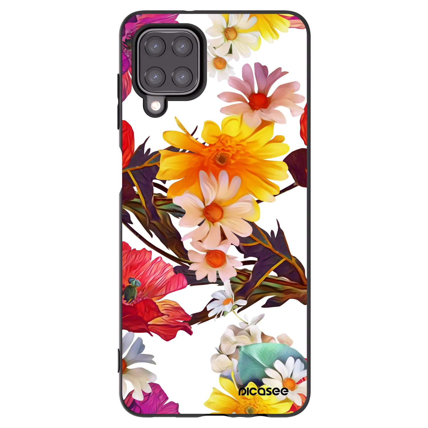 Picasee fekete szilikon tok az alábbi mobiltelefonokra Samsung Galaxy M12 M127F - Meadow