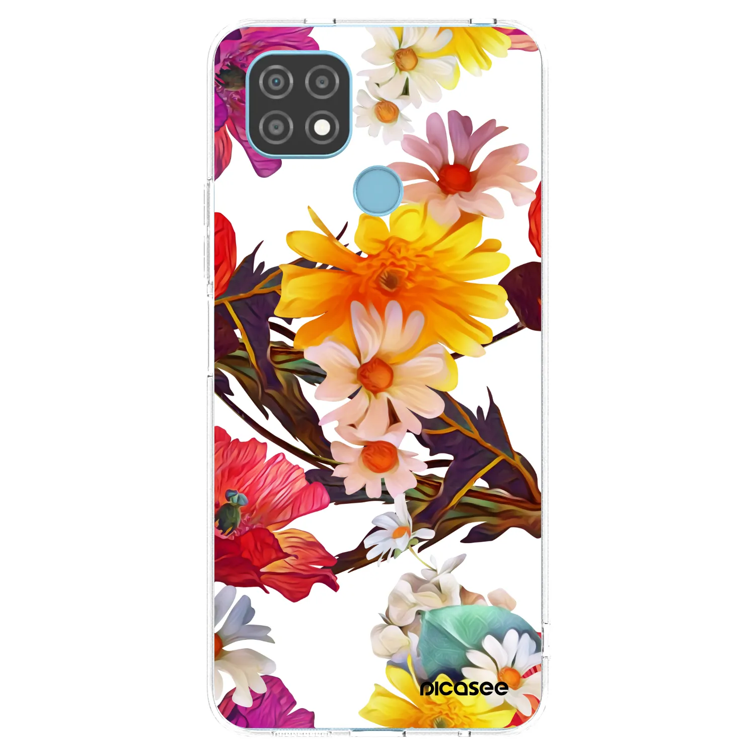Picasee átlátszó szilikon tok az alábbi mobiltelefonokra Realme C21 - Meadow