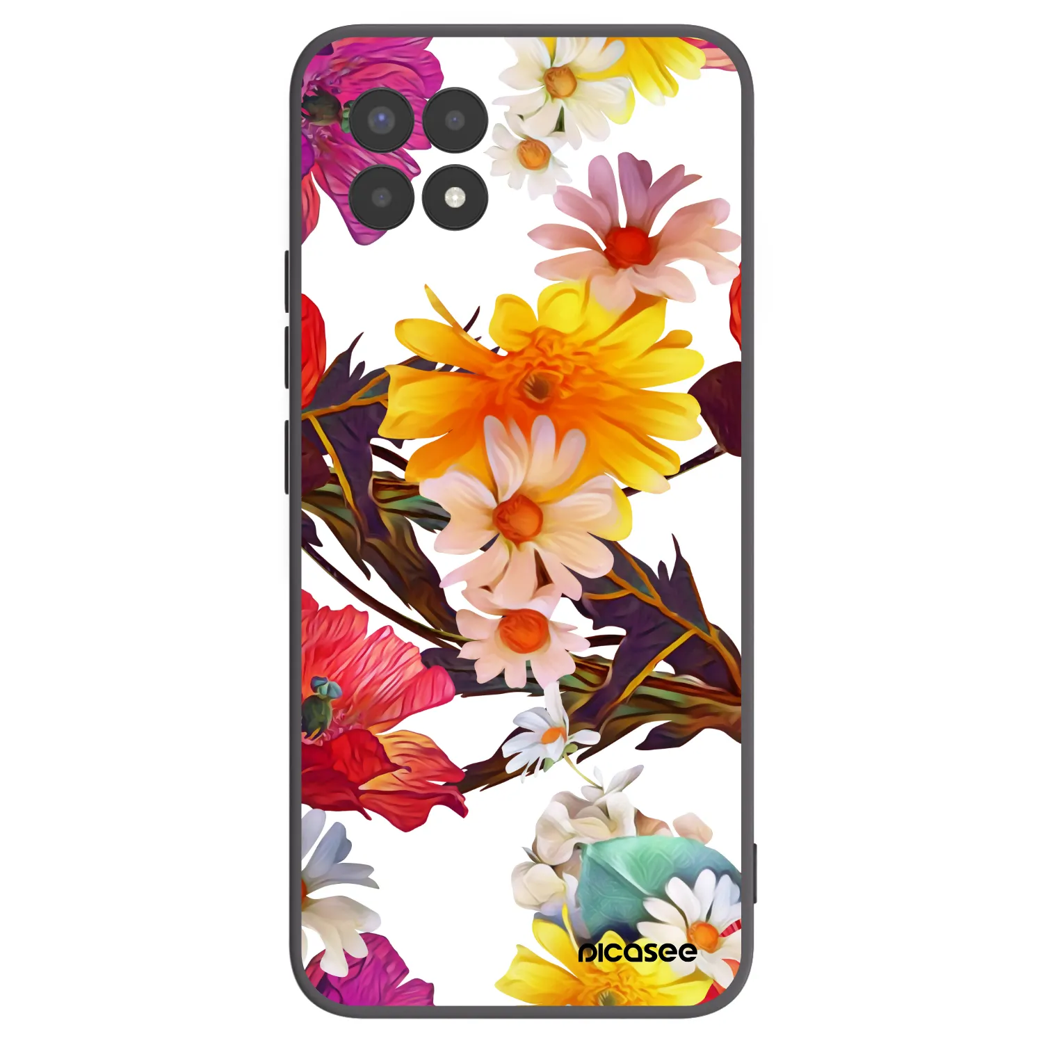 Picasee fekete szilikon tok az alábbi mobiltelefonokra Realme 8i - Meadow