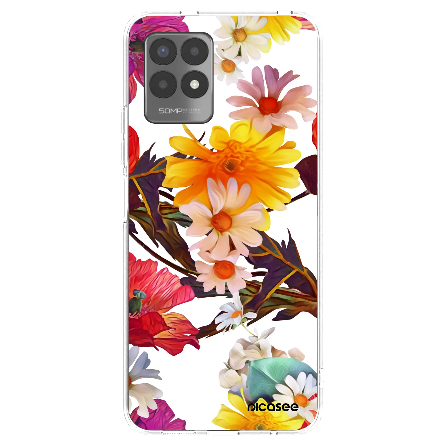 Picasee átlátszó szilikon tok az alábbi mobiltelefonokra Realme 8i - Meadow