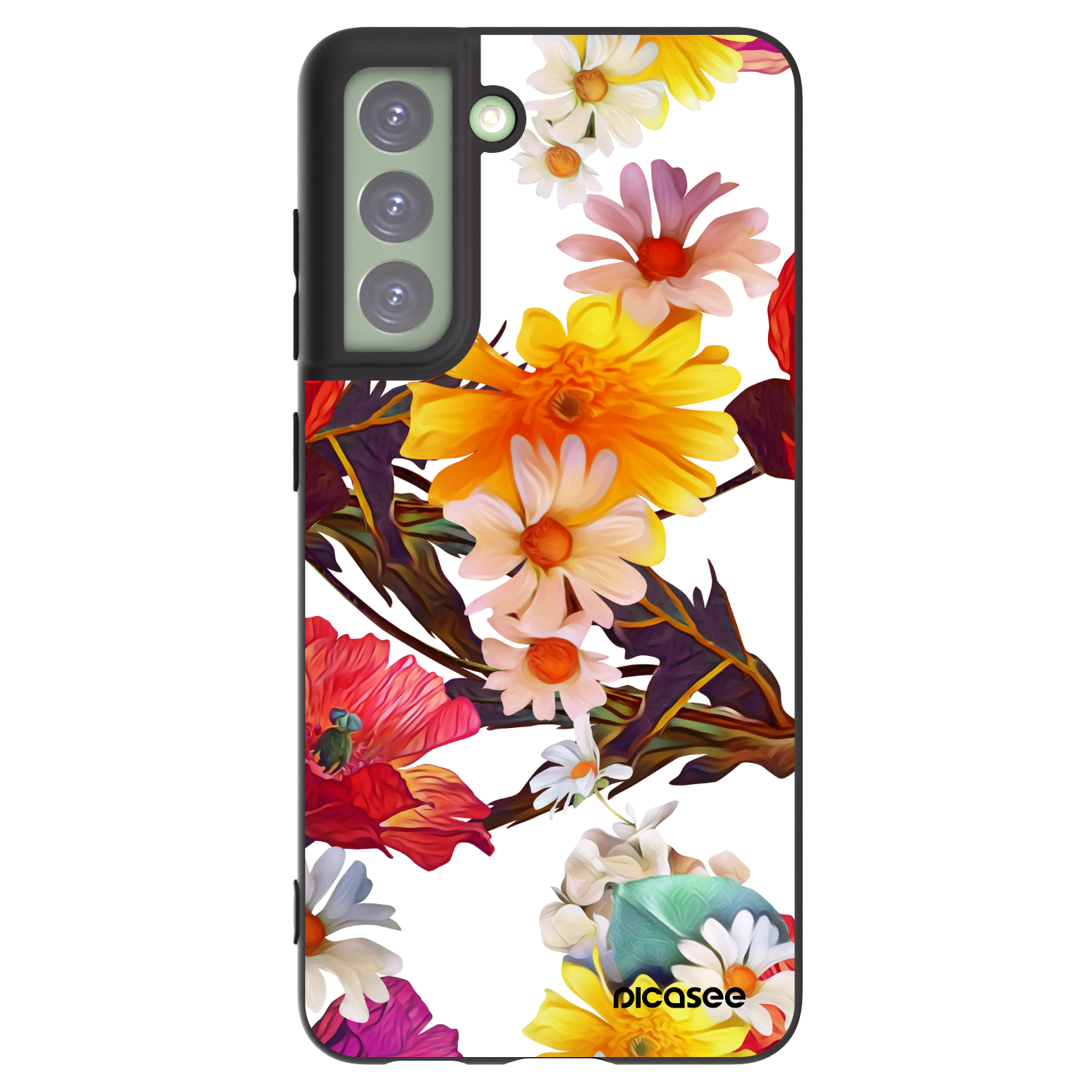 Picasee fekete szilikon tok az alábbi mobiltelefonokra Samsung Galaxy S21 FE 5G - Meadow