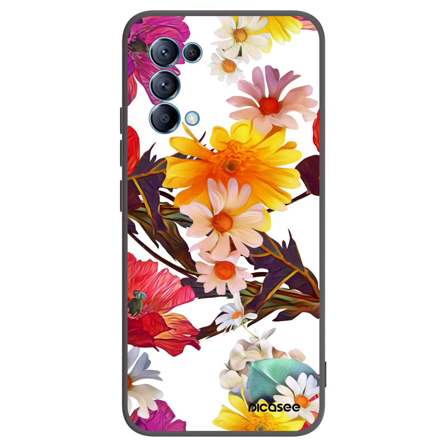 Picasee fekete szilikon tok az alábbi mobiltelefonokra OPPO Reno 5 5G - Meadow