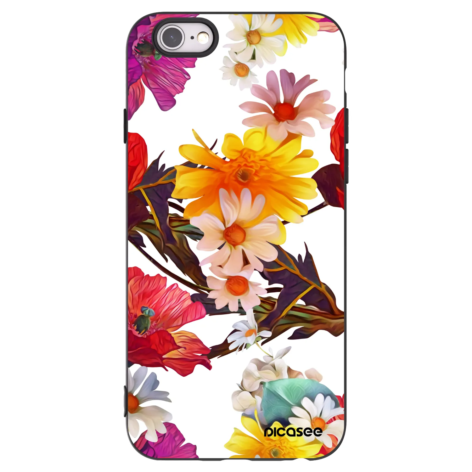 Picasee fekete szilikon tok az alábbi mobiltelefonokra Apple iPhone 6/6S - Meadow