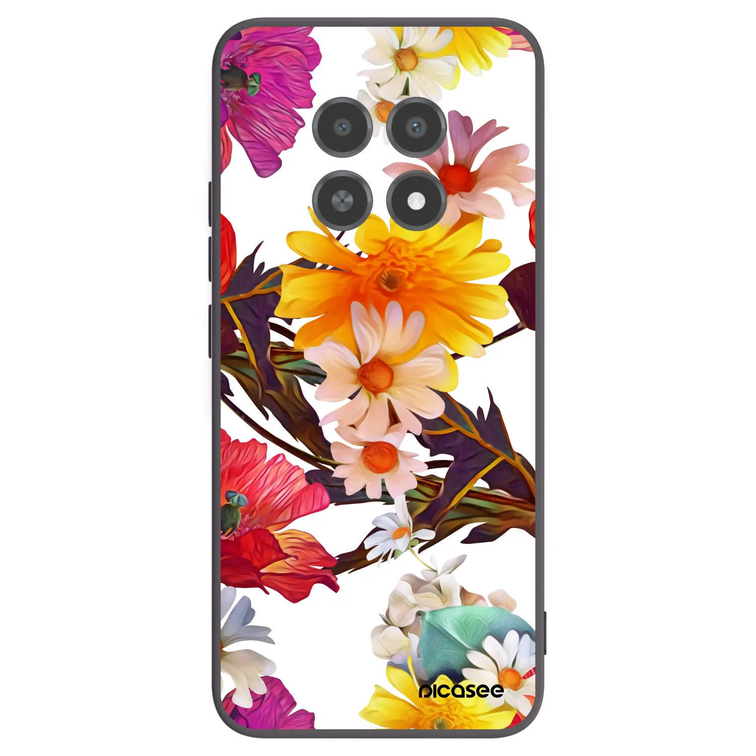 Picasee fekete szilikon tok az alábbi mobiltelefonokra Realme 12X - Meadow