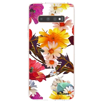 Picasee átlátszó szilikon tok az alábbi mobiltelefonokra Samsung Galaxy S10 Plus G975 - Meadow