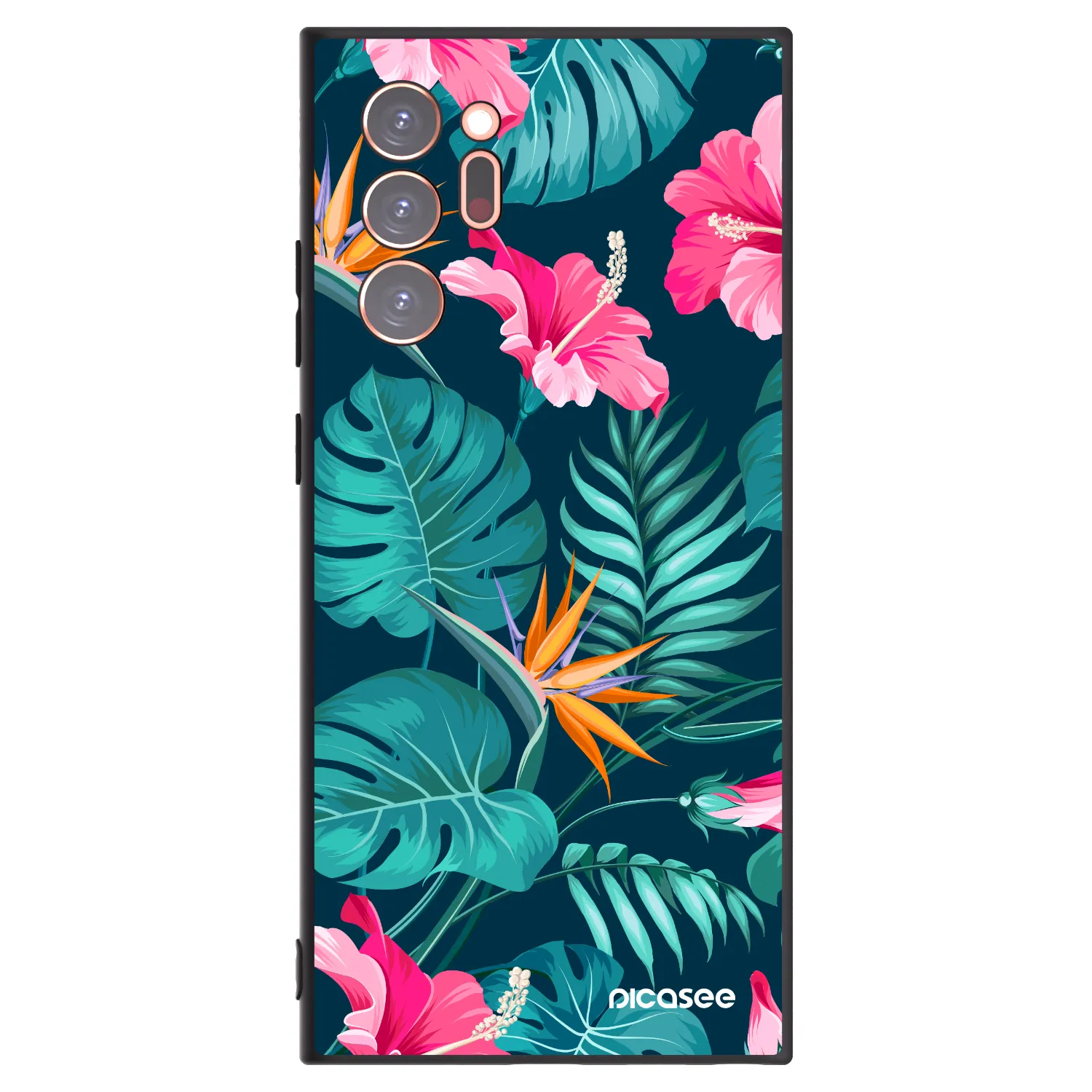 Picasee fekete szilikon tok az alábbi mobiltelefonokra Samsung Galaxy Note 20 Ultra - Pink Monstera