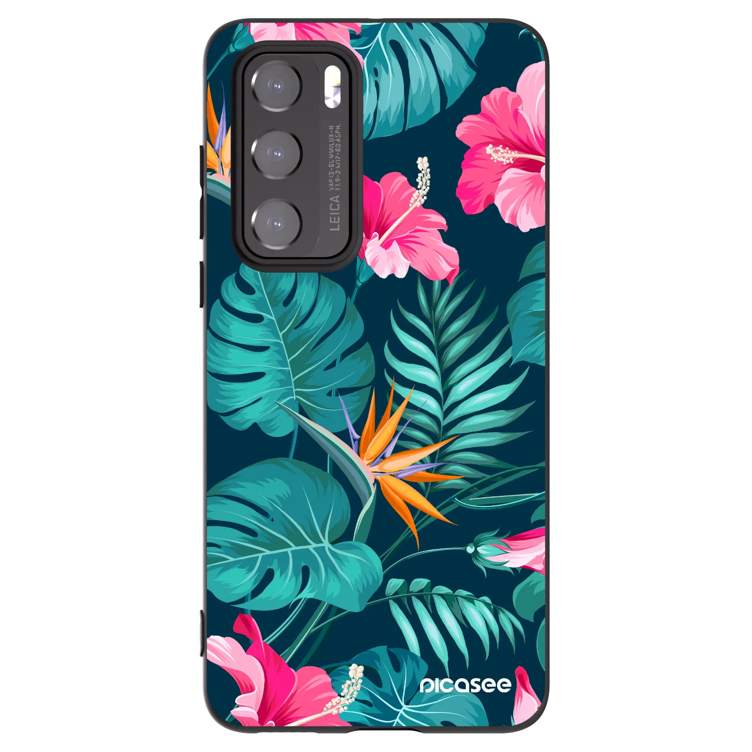 Picasee fekete szilikon tok az alábbi mobiltelefonokra Huawei P40 - Pink Monstera