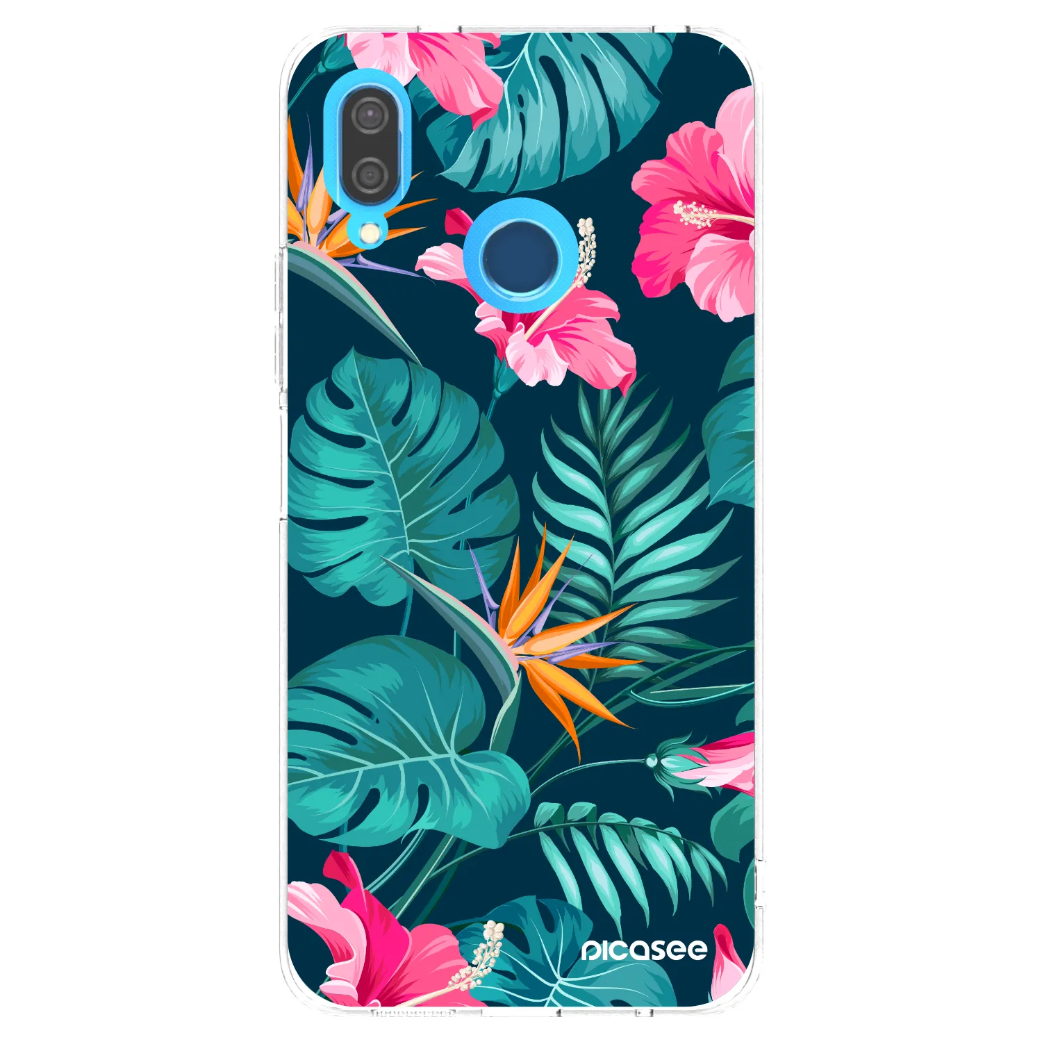 Picasee átlátszó szilikon tok az alábbi mobiltelefonokra Huawei P20 Lite - Pink Monstera
