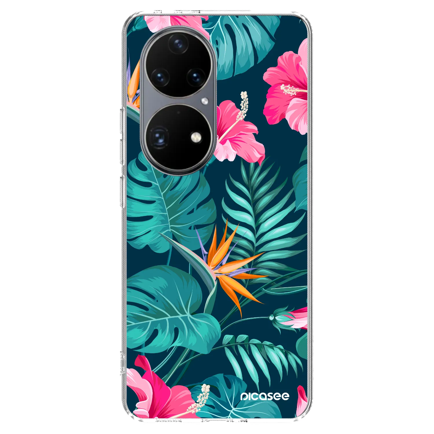 Picasee átlátszó szilikon tok az alábbi mobiltelefonokra Huawei P50 - Pink Monstera