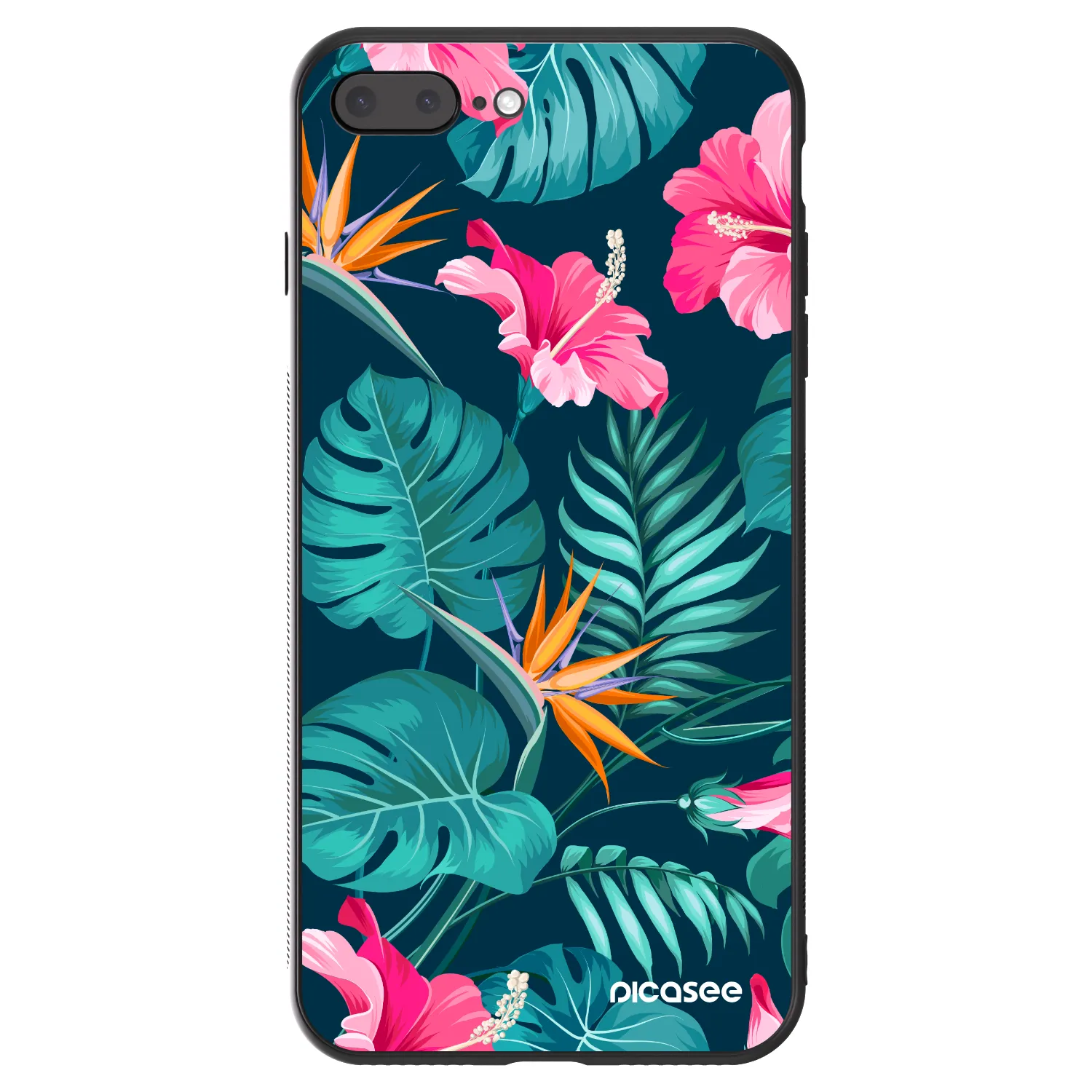 Picasee ULTIMATE CASE Apple iPhone 8 Plus - készülékre - Pink Monstera