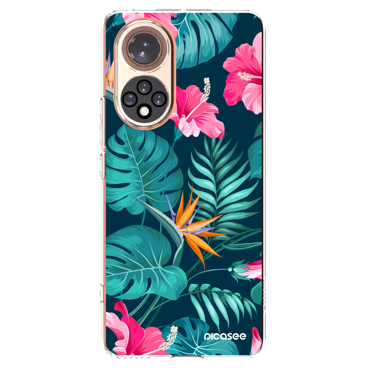 Picasee átlátszó szilikon tok az alábbi mobiltelefonokra Honor 50 5G - Pink Monstera