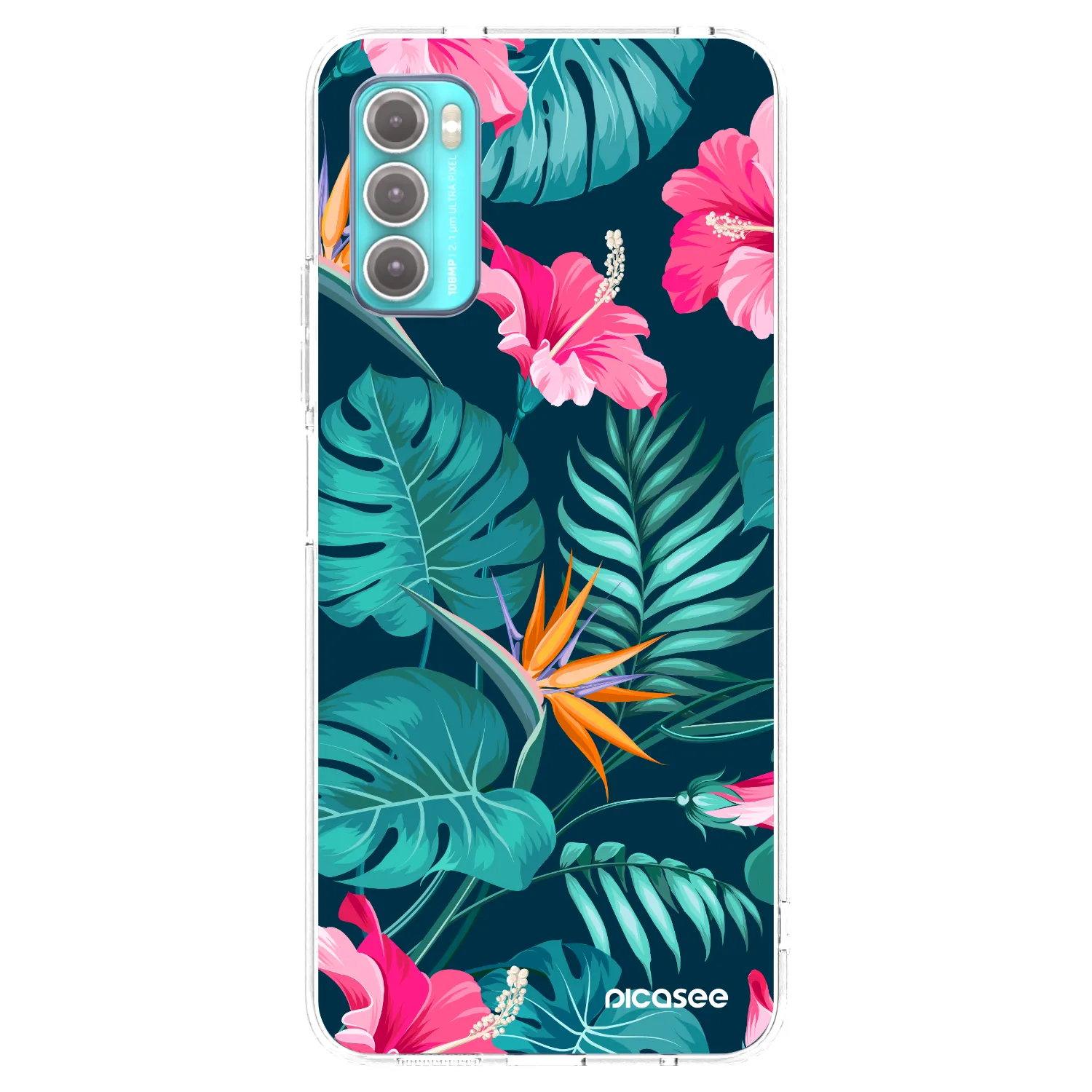 Picasee átlátszó szilikon tok az alábbi mobiltelefonokra Motorola Moto G60 - Pink Monstera