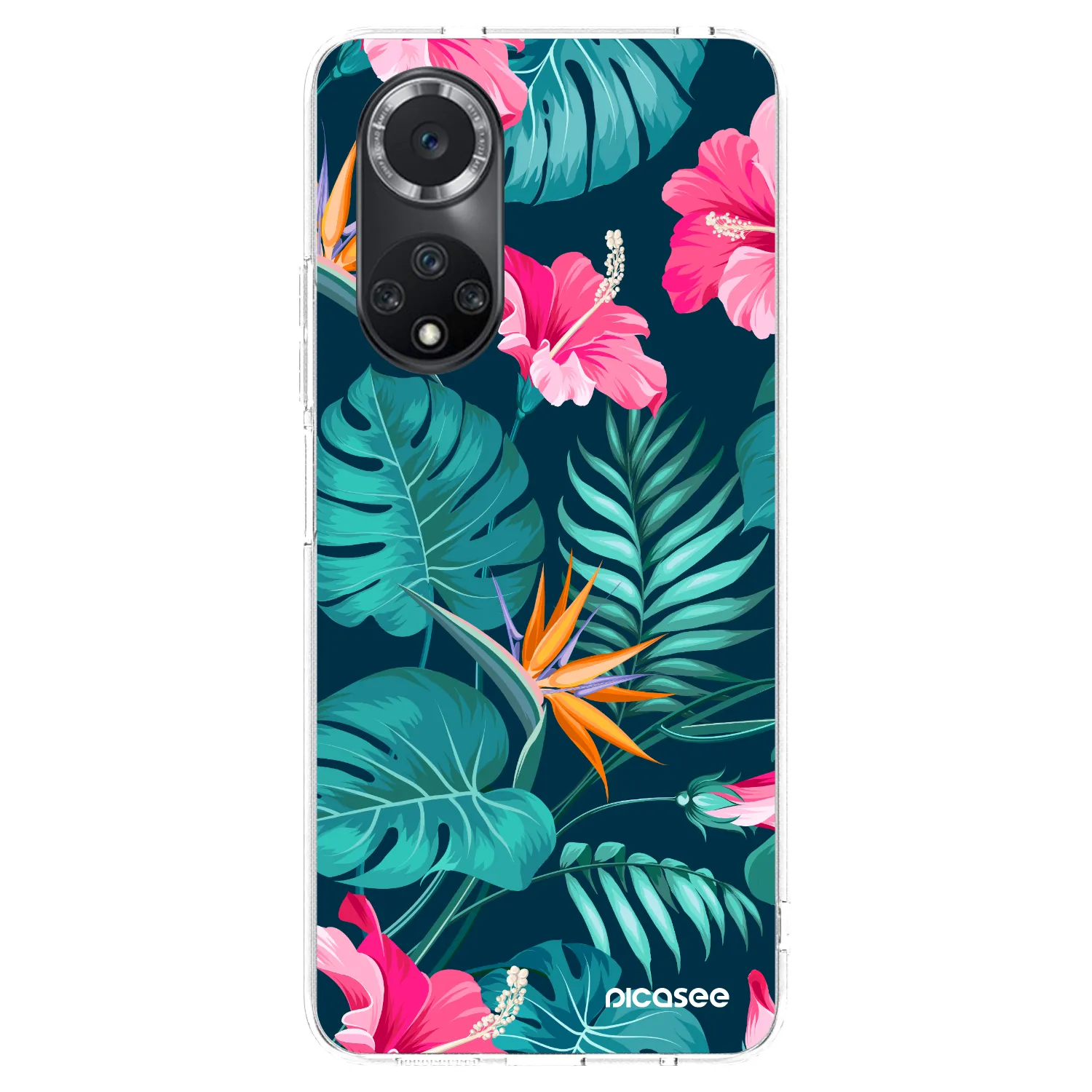 Picasee átlátszó szilikon tok az alábbi mobiltelefonokra Huawei Nova 9 SE - Pink Monstera