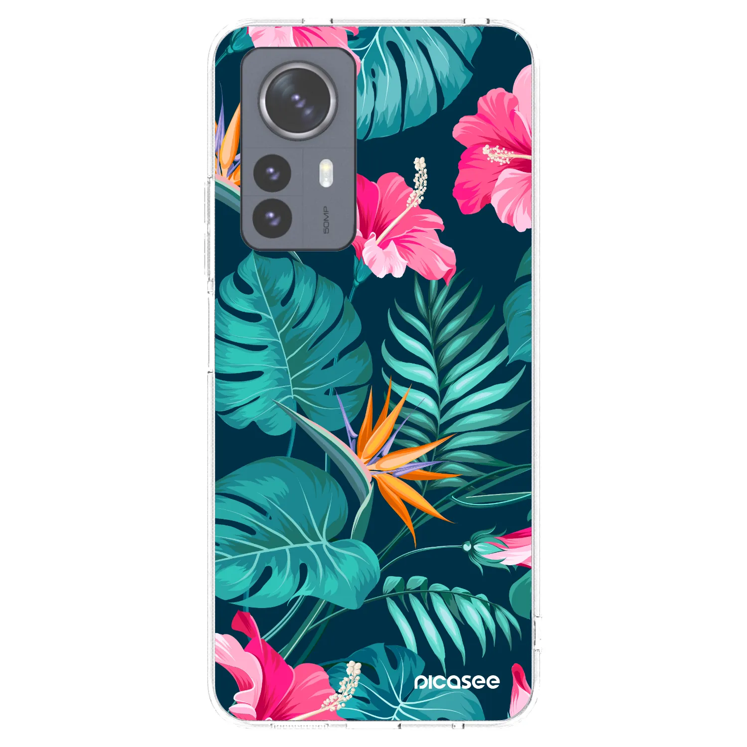 Picasee átlátszó szilikon tok az alábbi mobiltelefonokra Xiaomi 12 Pro - Pink Monstera