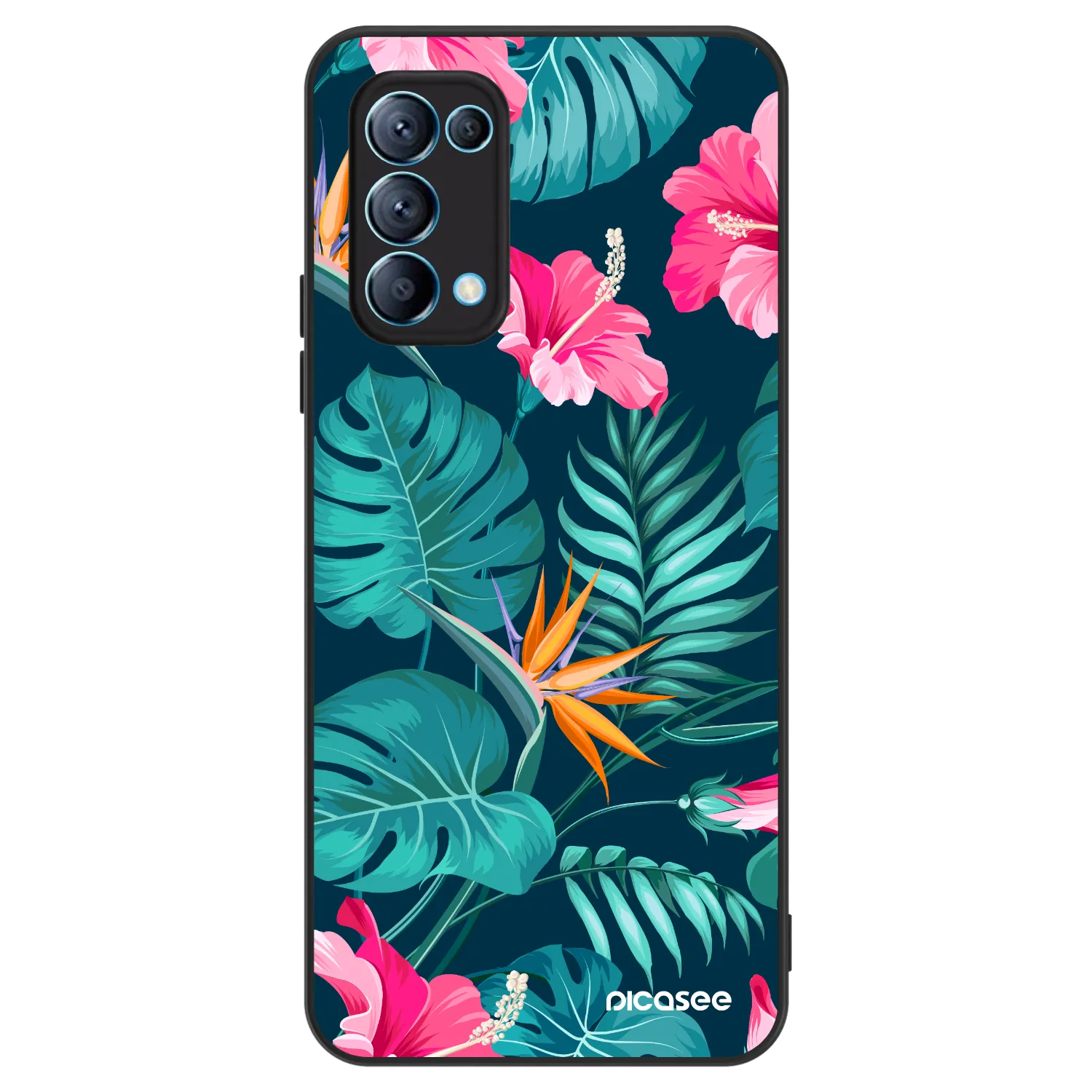 Picasee ULTIMATE CASE OPPO Reno 5 5G - készülékre - Pink Monstera