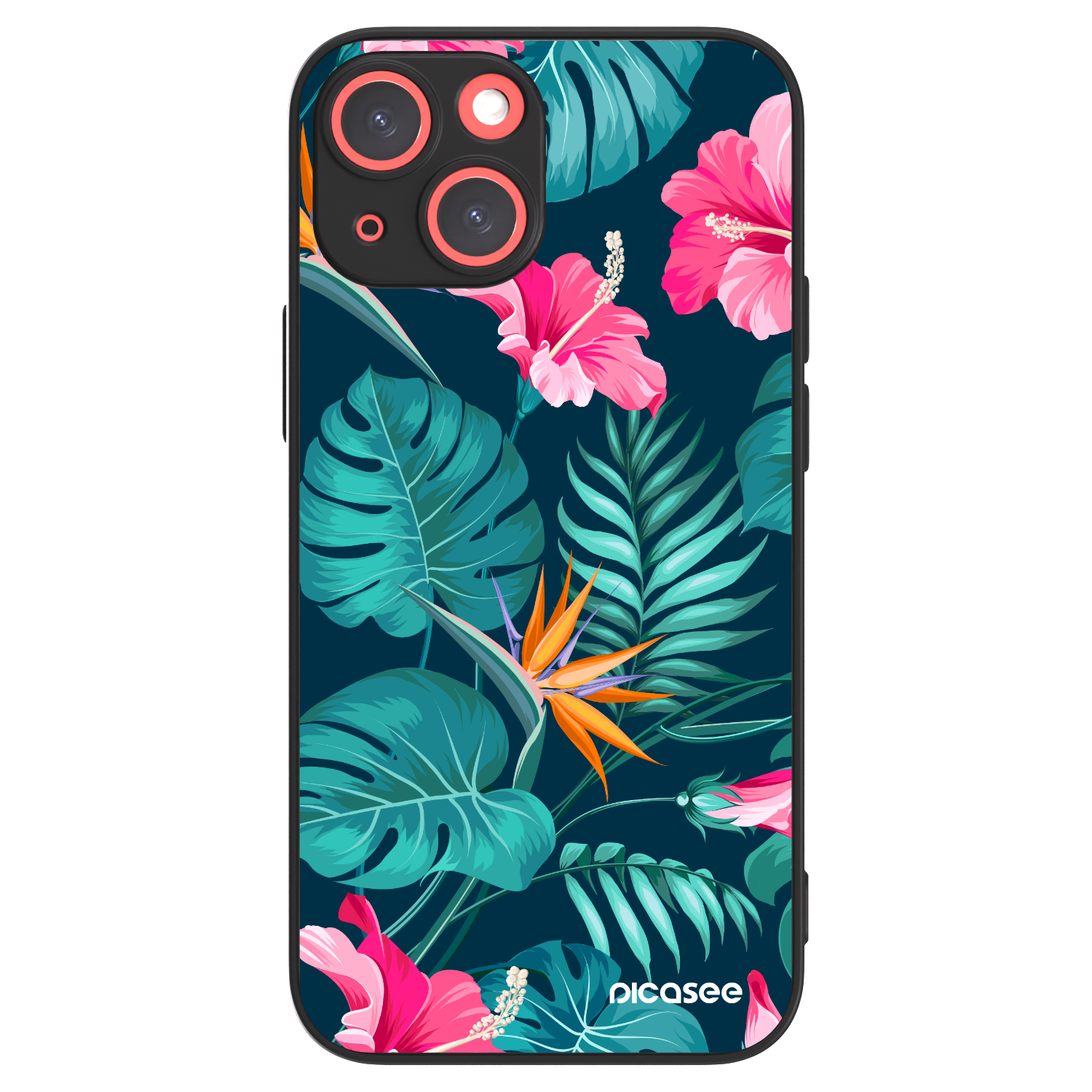 Picasee ULTIMATE CASE MagSafe Apple iPhone 13 mini - készülékre - Pink Monstera