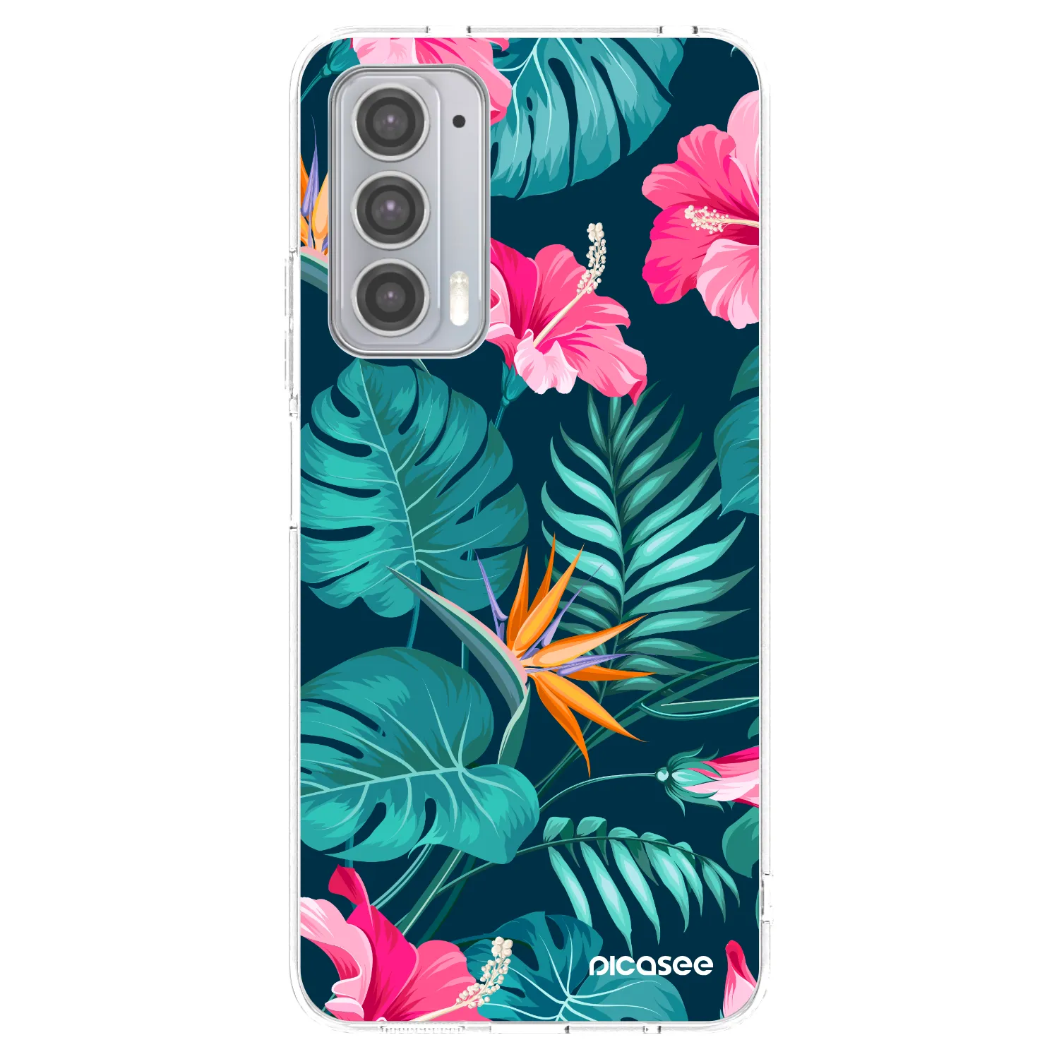 Picasee átlátszó szilikon tok az alábbi mobiltelefonokra Motorola Edge 20 - Pink Monstera