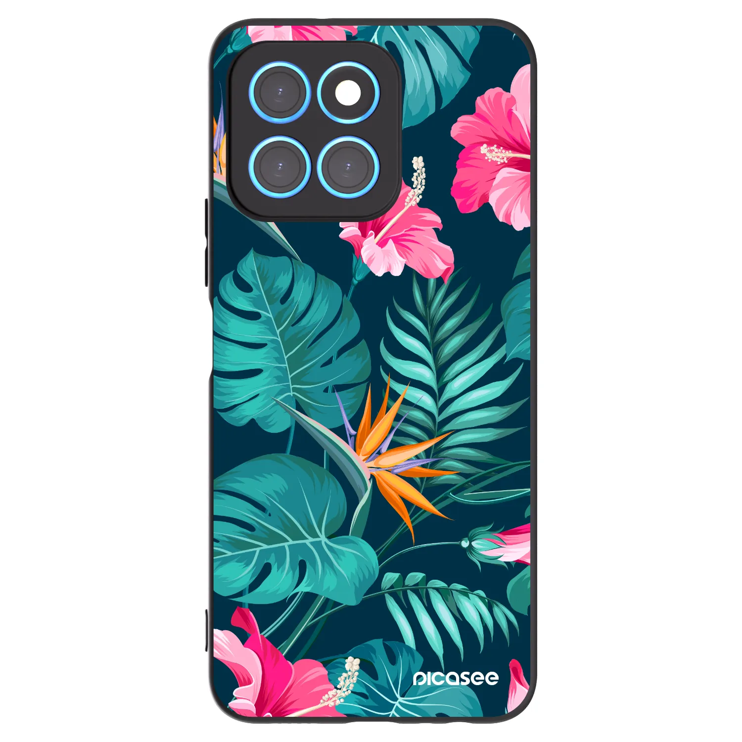 Picasee fekete szilikon tok az alábbi mobiltelefonokra Honor X8 5G - Pink Monstera