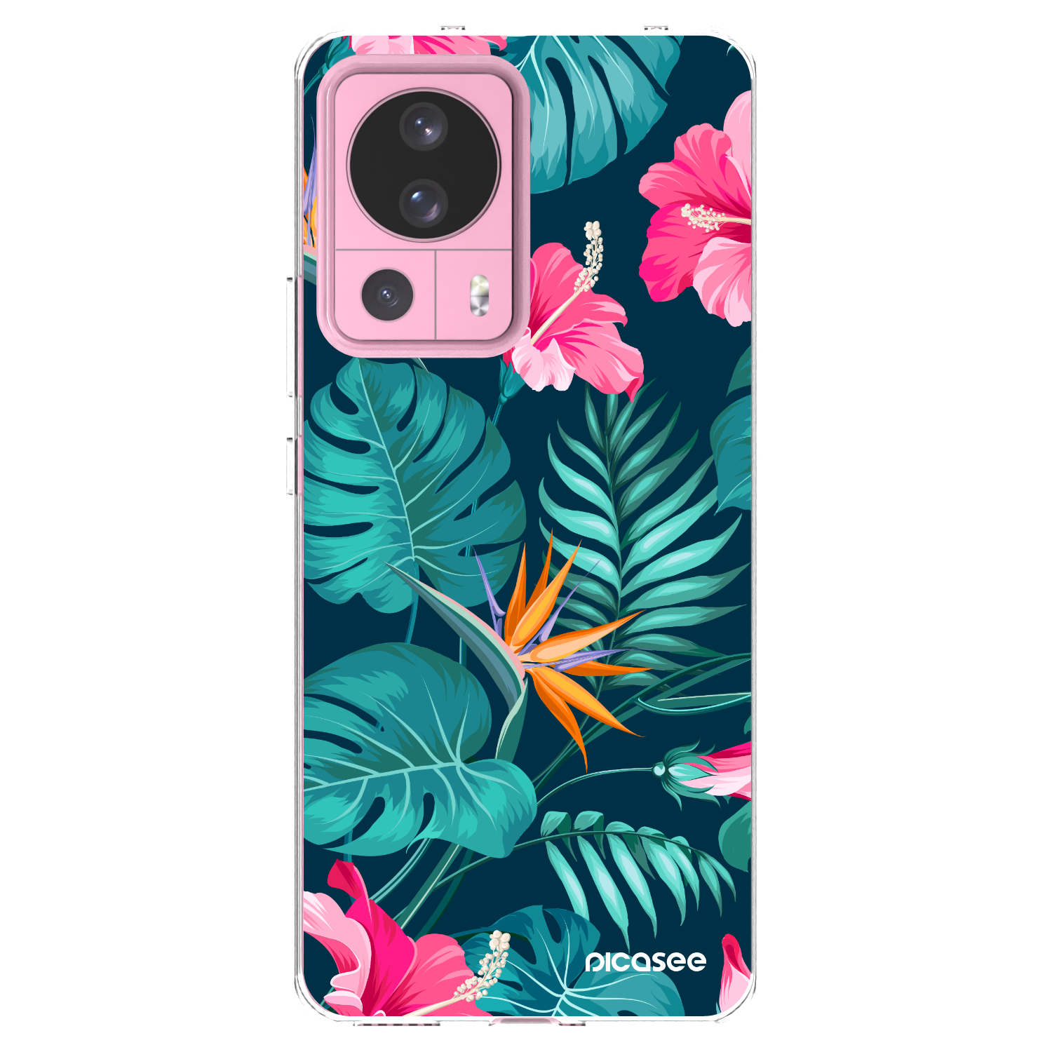 Picasee átlátszó szilikon tok az alábbi mobiltelefonokra Xiaomi 13 Lite - Pink Monstera