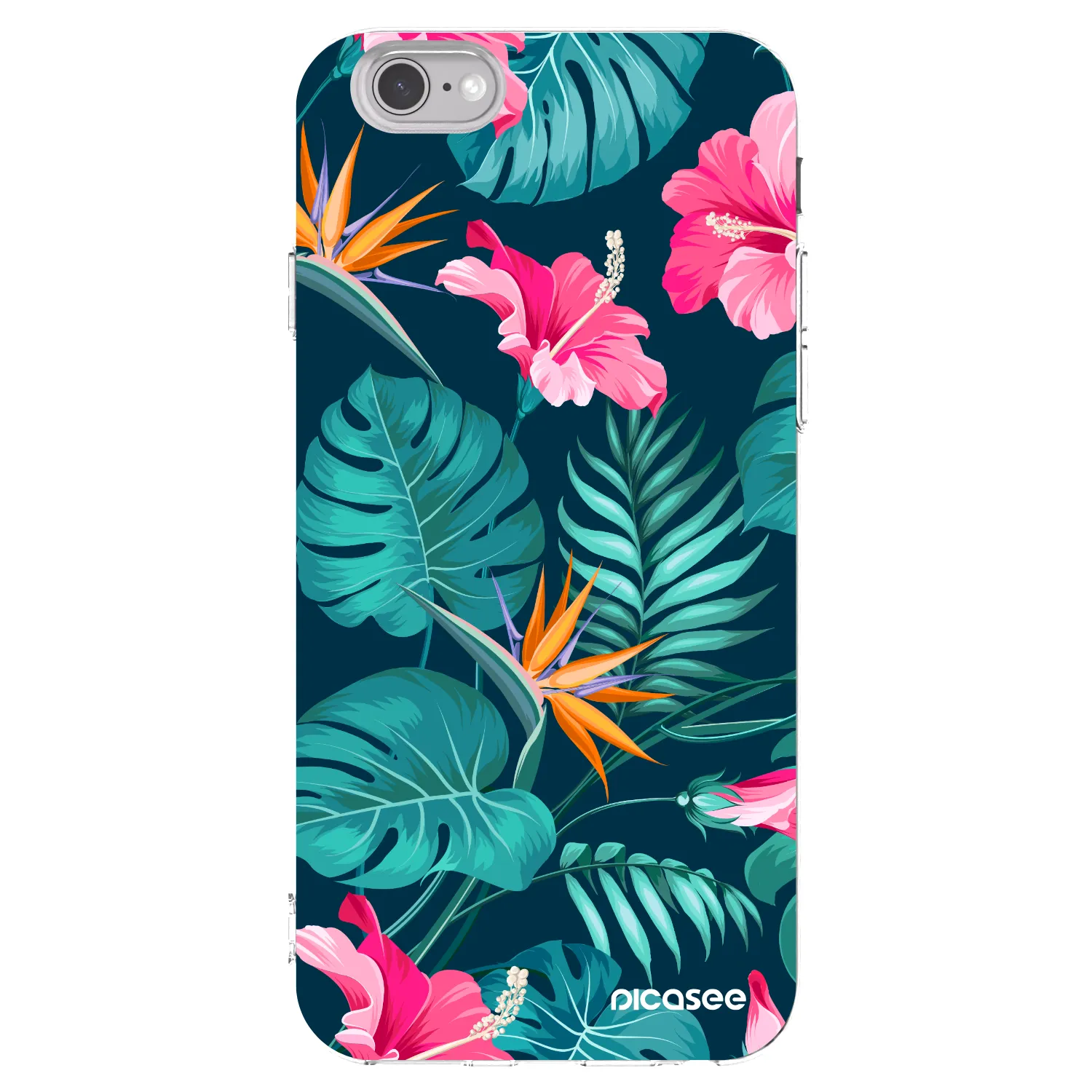 Picasee átlátszó szilikon tok az alábbi mobiltelefonokra Apple iPhone 6/6S - Pink Monstera