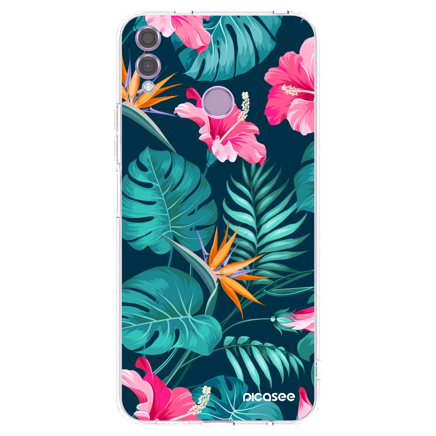 Picasee átlátszó szilikon tok az alábbi mobiltelefonokra Honor 8X - Pink Monstera