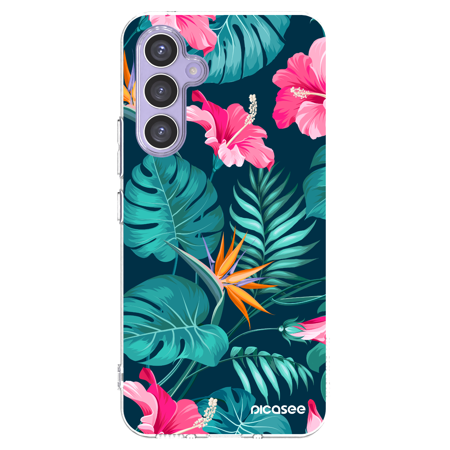 Picasee átlátszó szilikon tok az alábbi mobiltelefonokra Samsung Galaxy A54 5G A546B - Pink Monstera