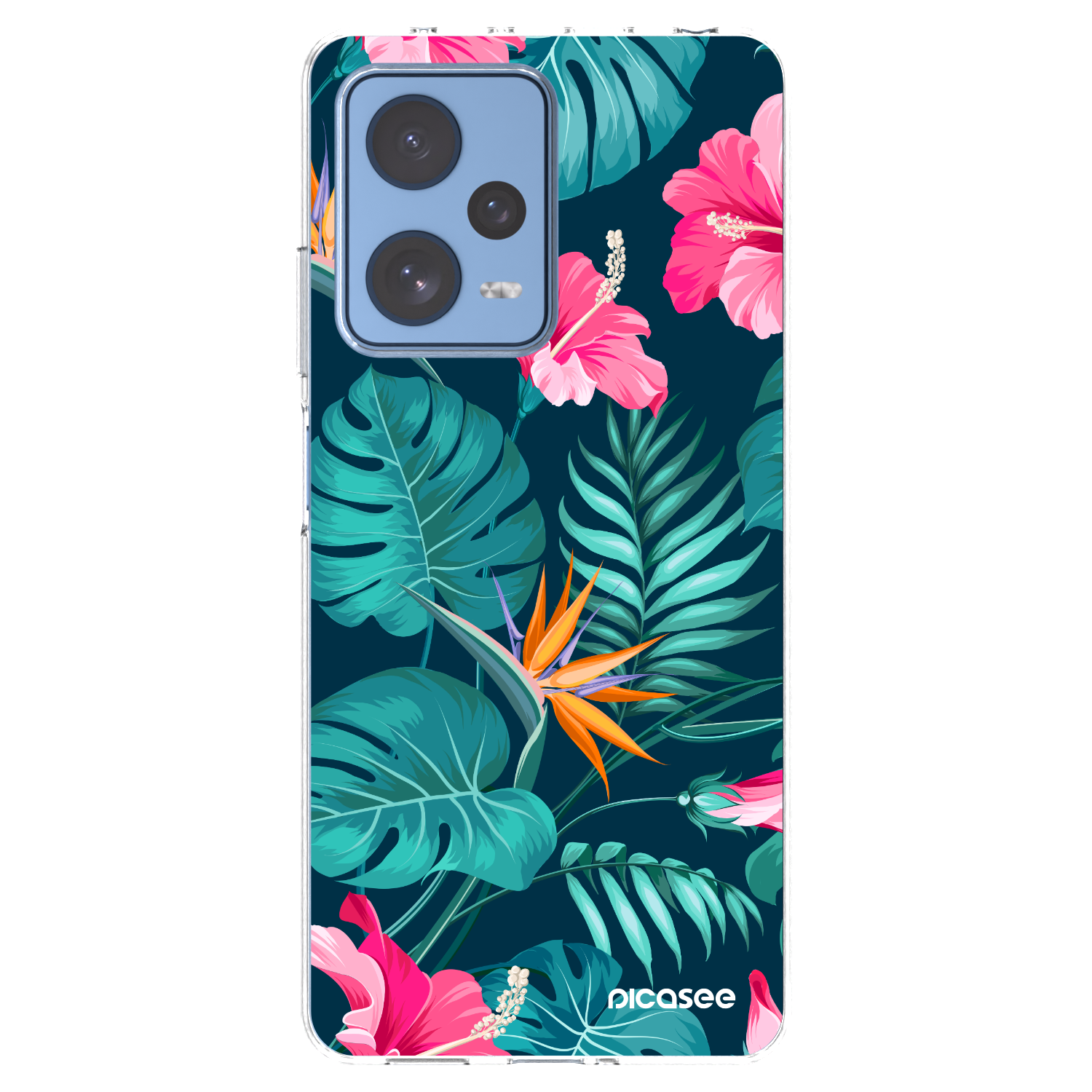 Picasee átlátszó szilikon tok az alábbi mobiltelefonokra Xiaomi Redmi Note 12 Pro 5G - Pink Monstera