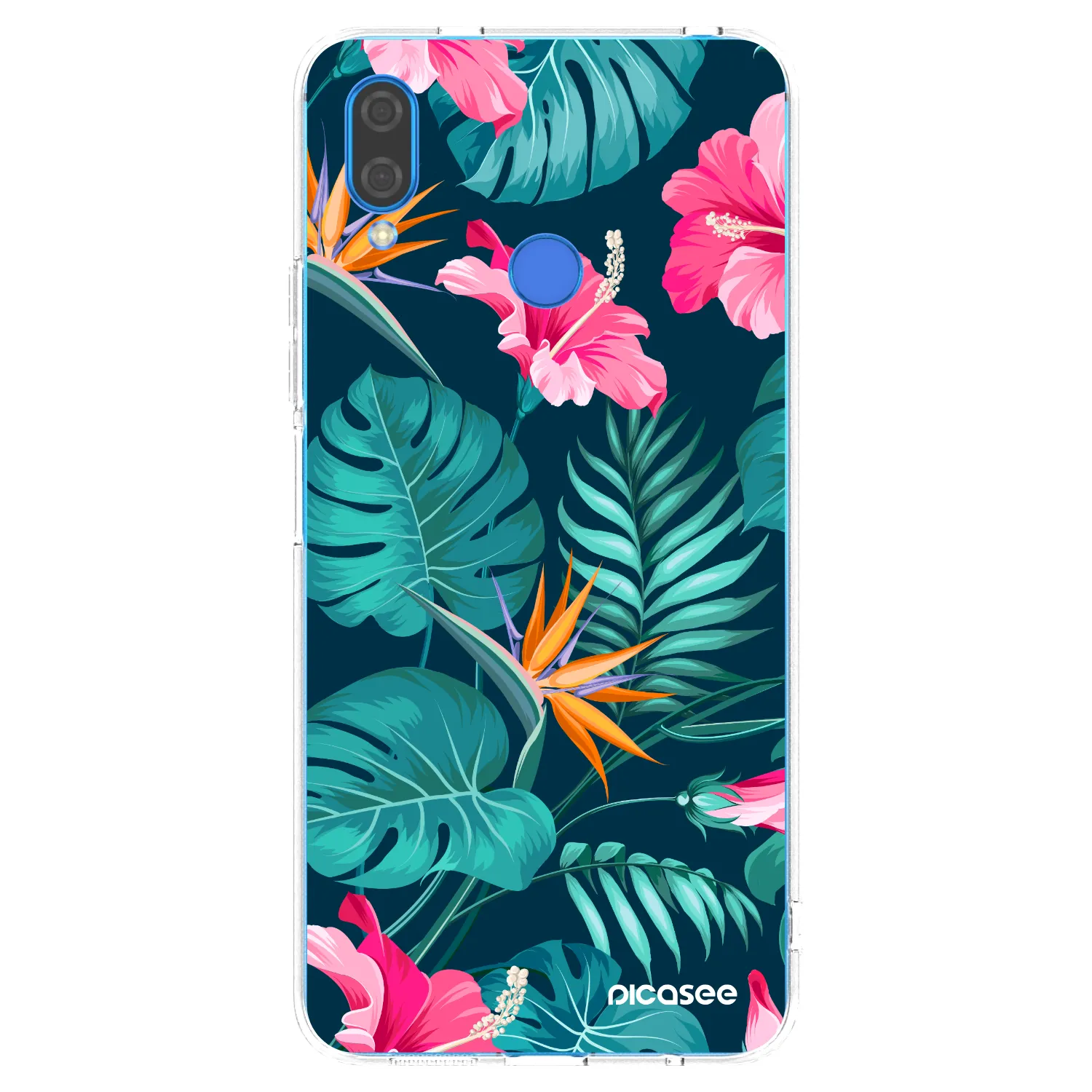 Picasee átlátszó szilikon tok az alábbi mobiltelefonokra Huawei Nova 3 - Pink Monstera