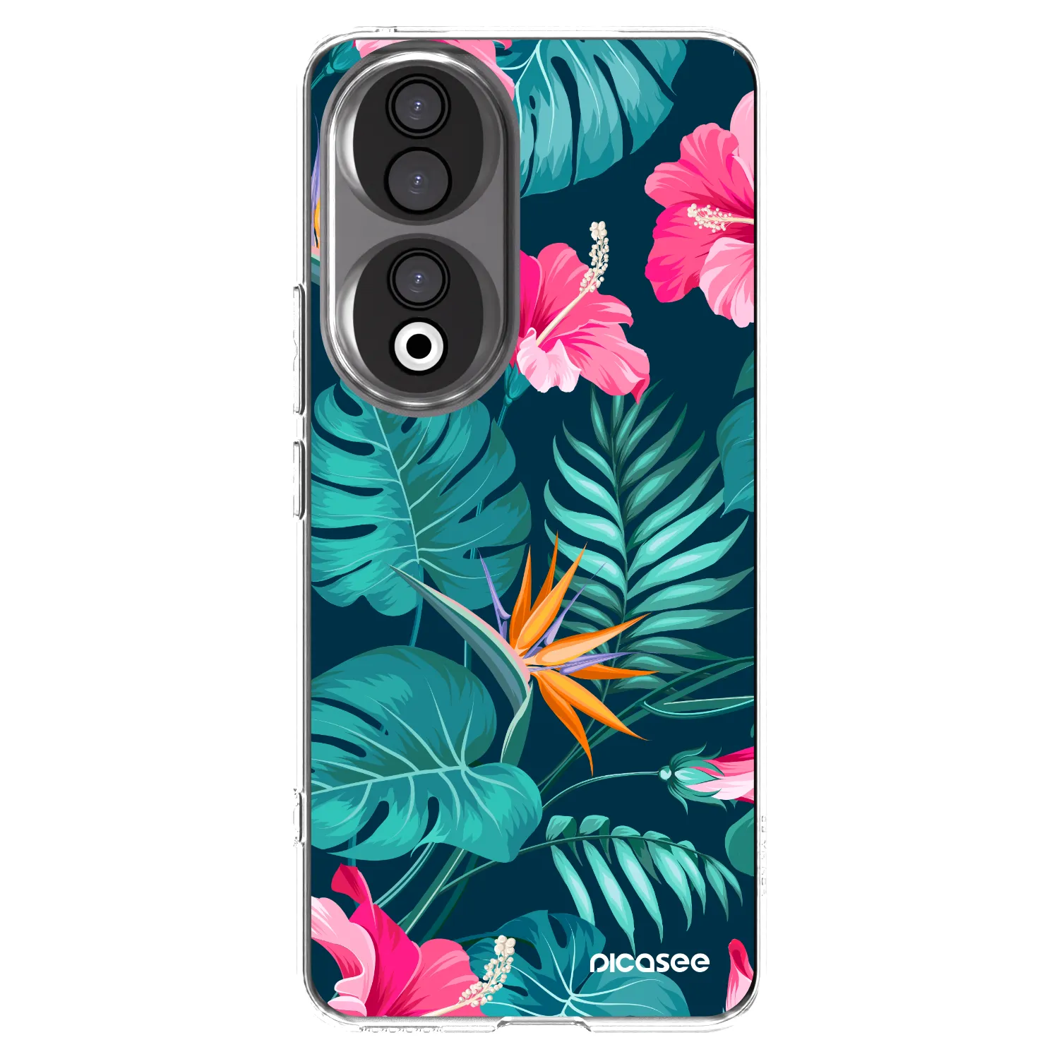 Picasee átlátszó szilikon tok az alábbi mobiltelefonokra Honor 90 5G - Pink Monstera