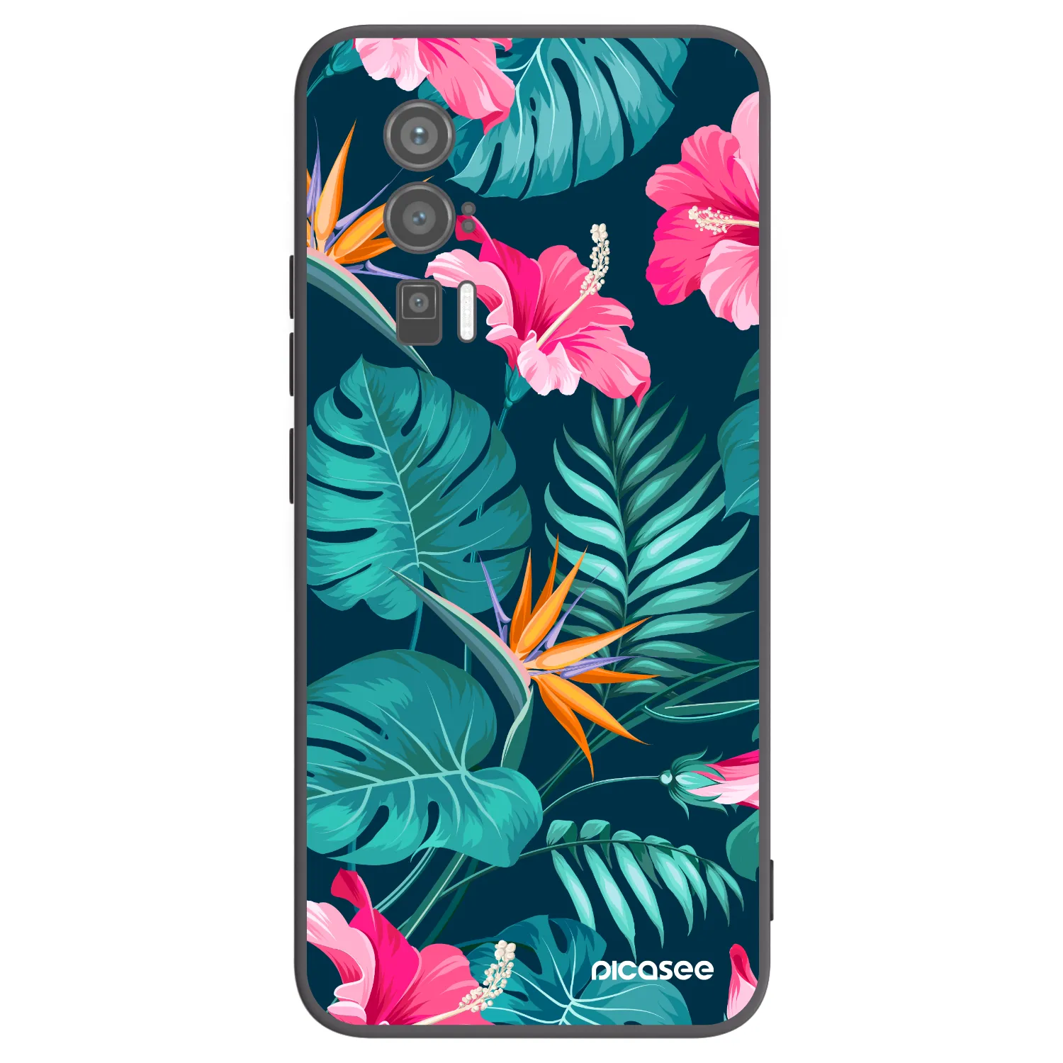 Picasee fekete szilikon tok az alábbi mobiltelefonokra Xiaomi Poco F5 Pro 5G - Pink Monstera