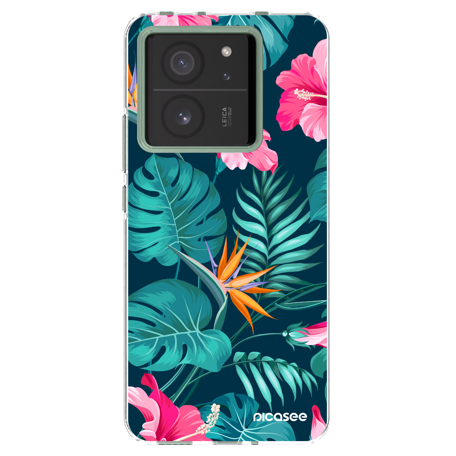 Picasee átlátszó szilikon tok az alábbi mobiltelefonokra Xiaomi 13T Pro - Pink Monstera