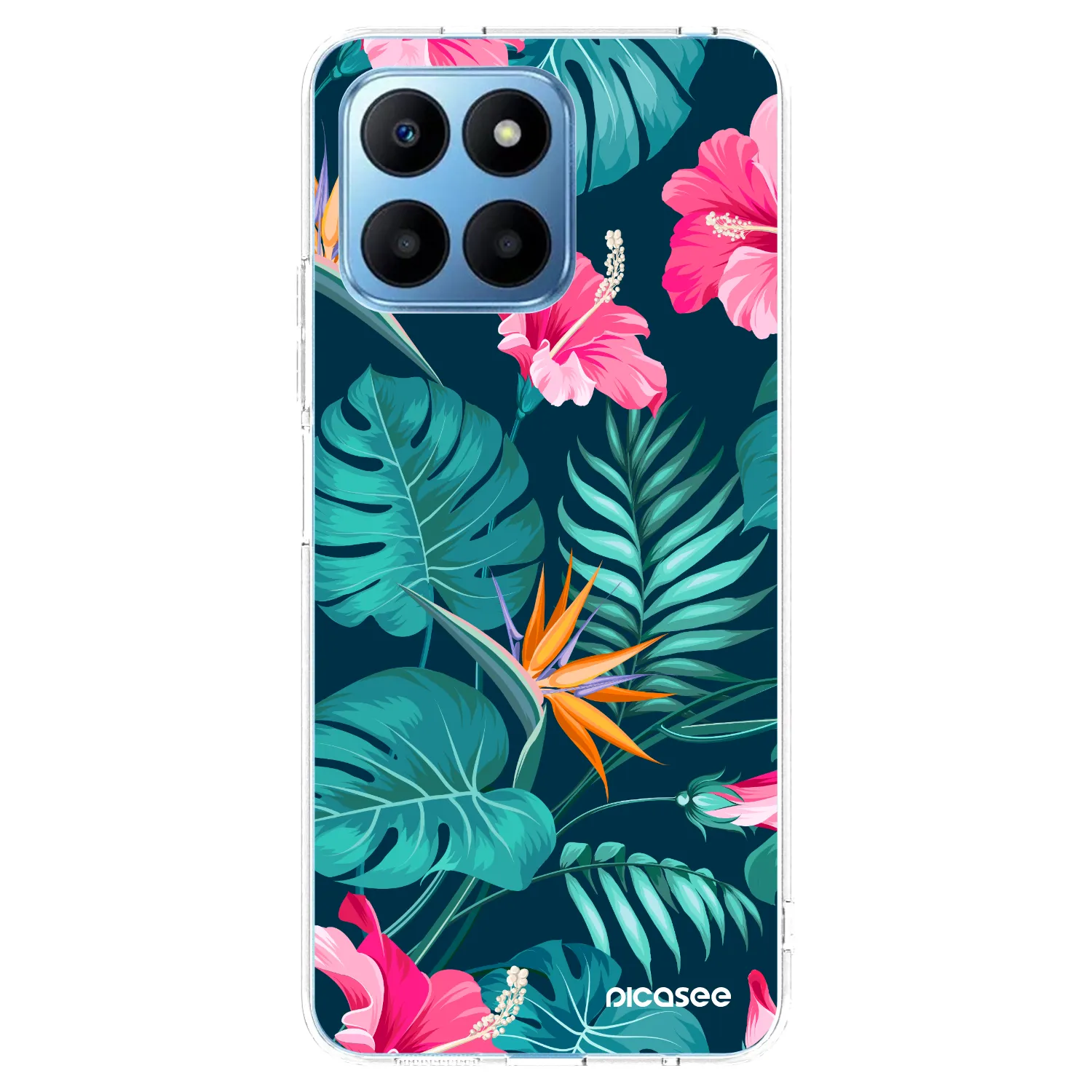 Picasee átlátszó szilikon tok az alábbi mobiltelefonokra Honor 70 Lite - Pink Monstera