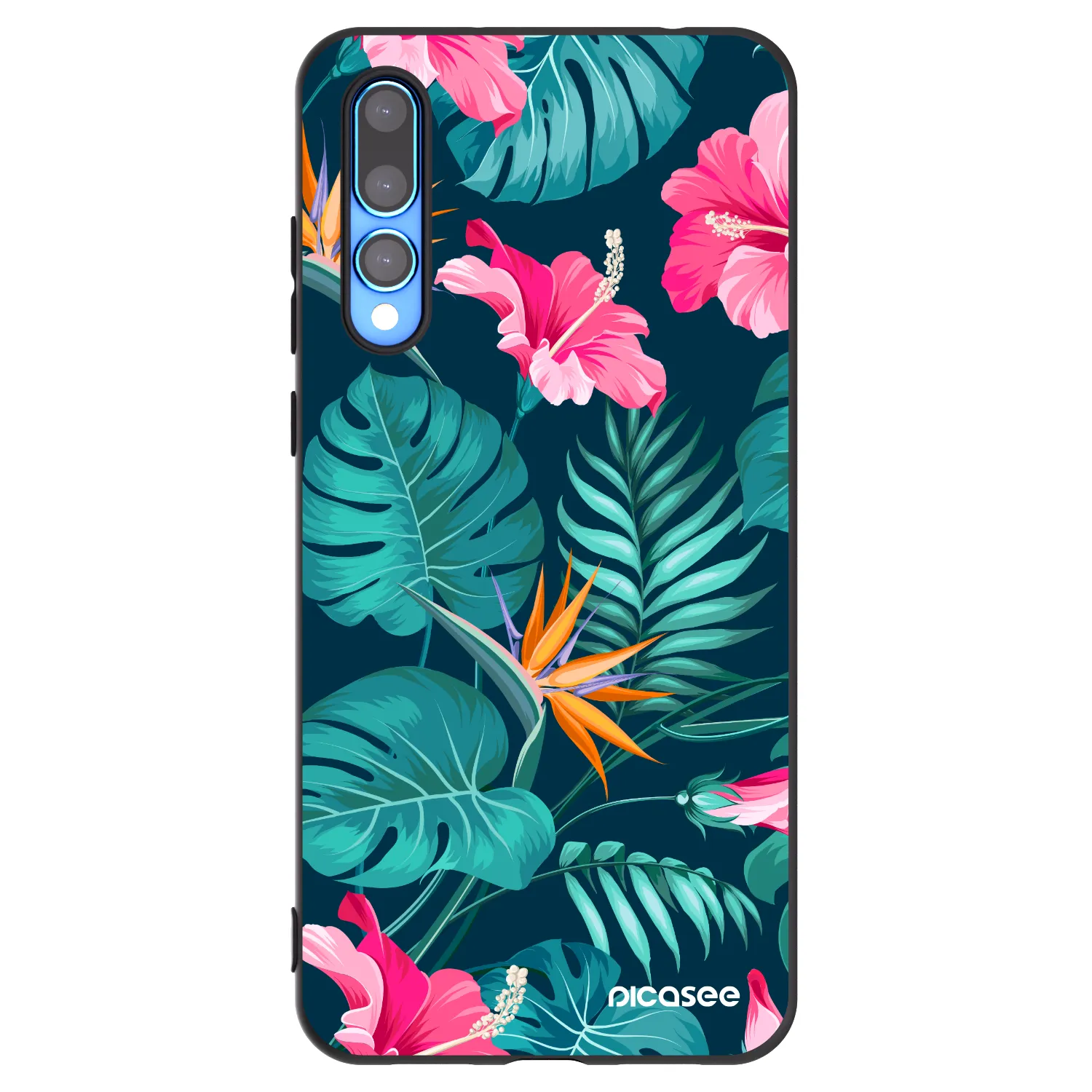 Picasee fekete szilikon tok az alábbi mobiltelefonokra Huawei P20 Pro - Pink Monstera