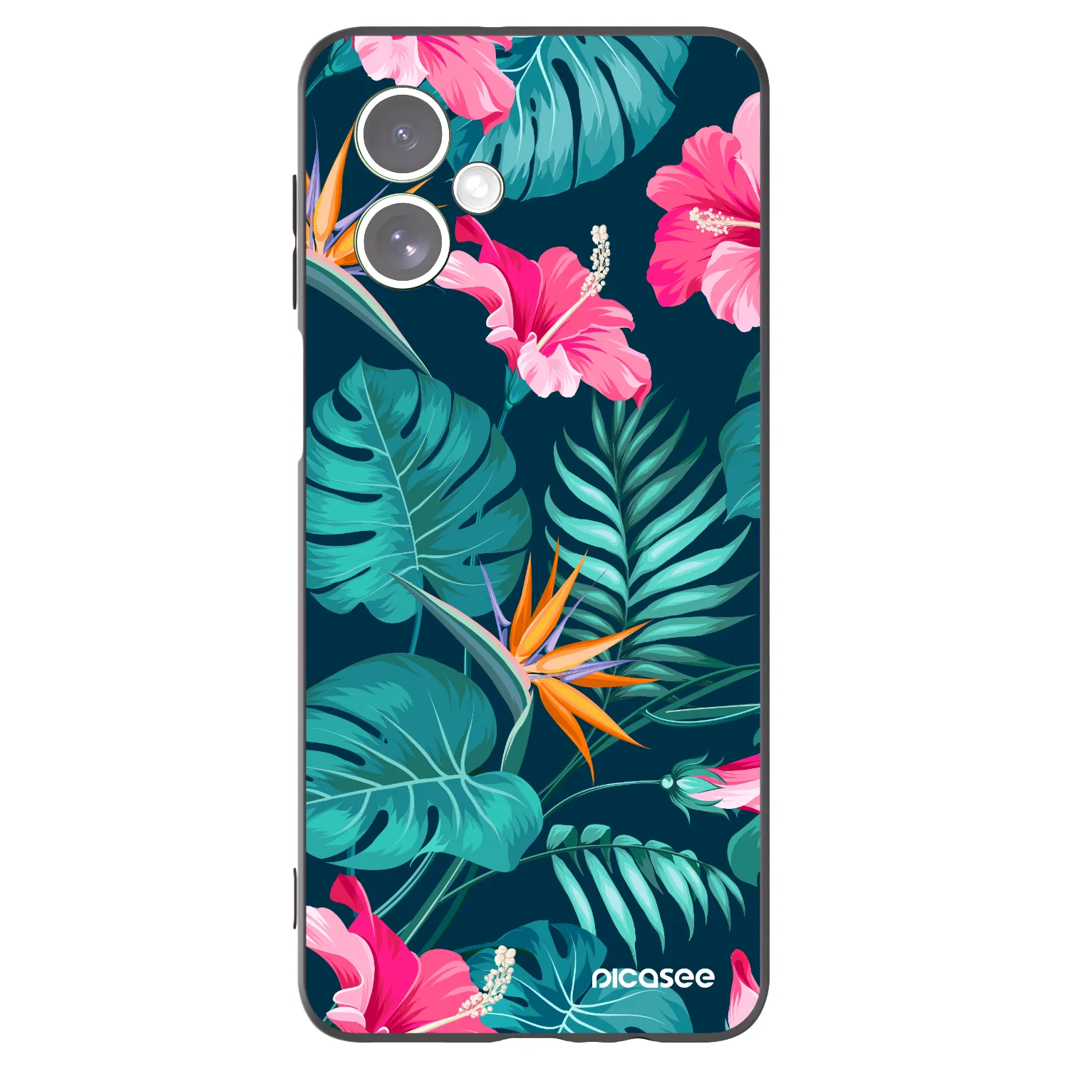 Picasee fekete szilikon tok az alábbi mobiltelefonokra Motorola Moto G54 5G - Pink Monstera