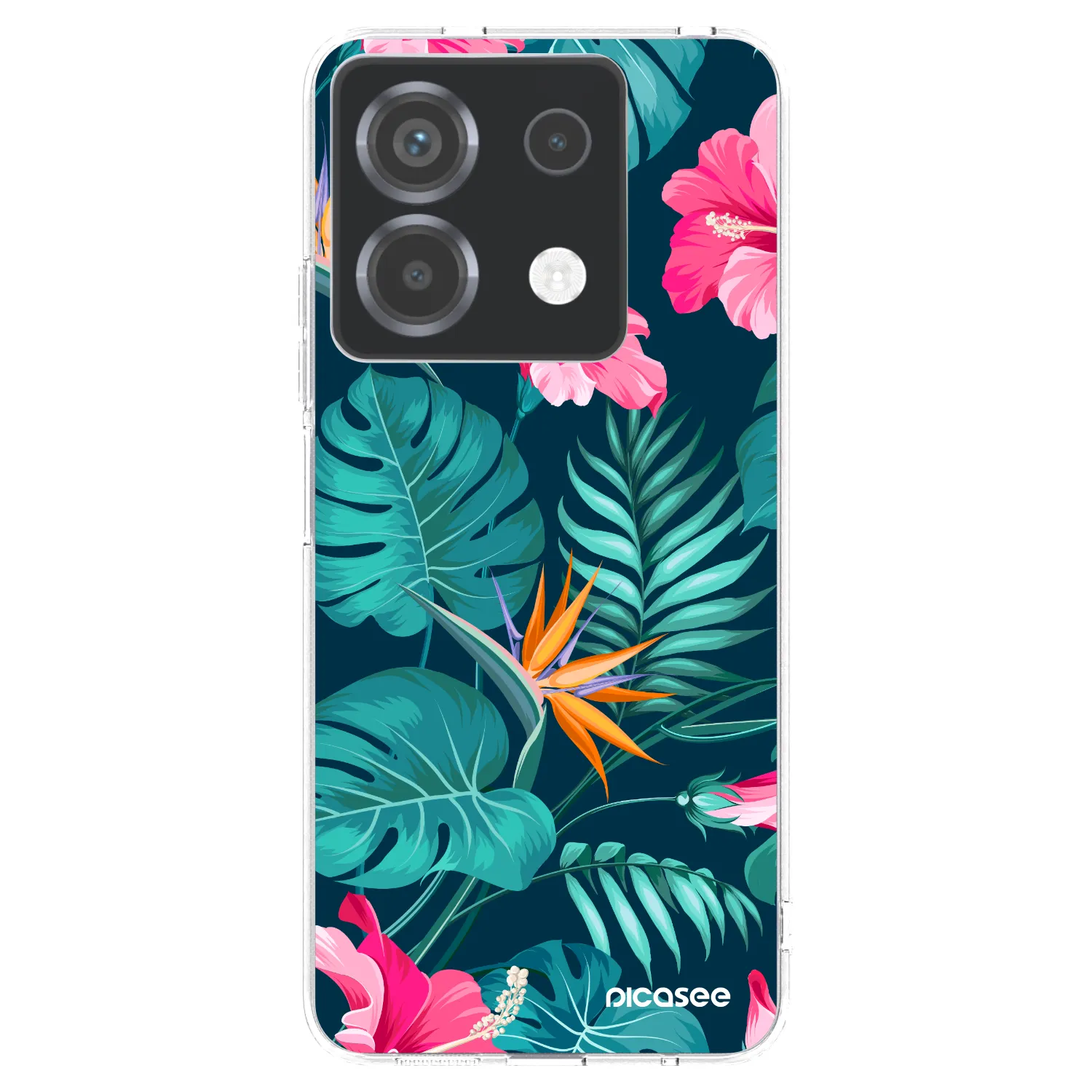 Picasee átlátszó szilikon tok az alábbi mobiltelefonokra Xiaomi Poco X6 - Pink Monstera