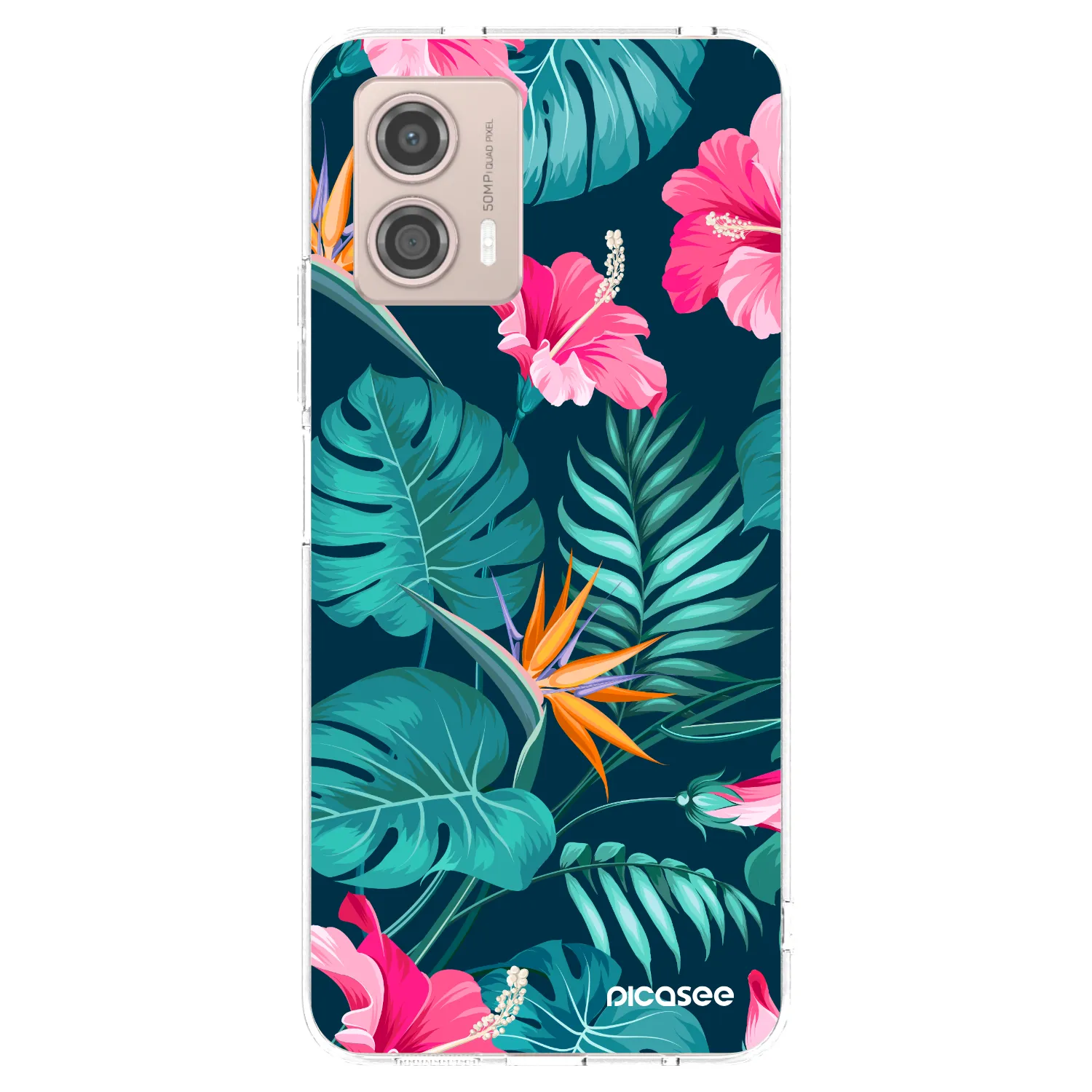 Picasee átlátszó szilikon tok az alábbi mobiltelefonokra Motorola Moto G53 5G - Pink Monstera