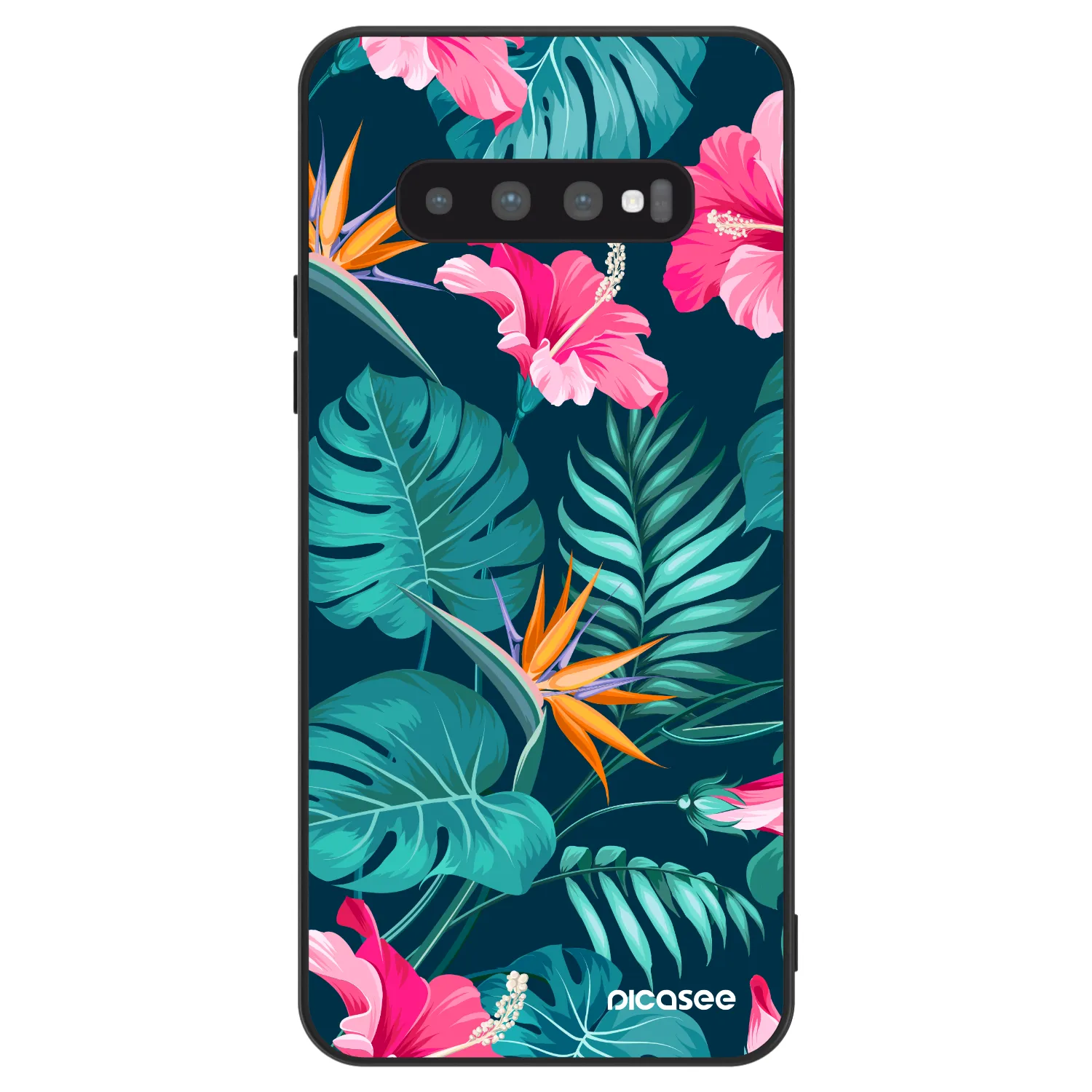 Picasee ULTIMATE CASE Samsung Galaxy S10 Plus G975 - készülékre - Pink Monstera