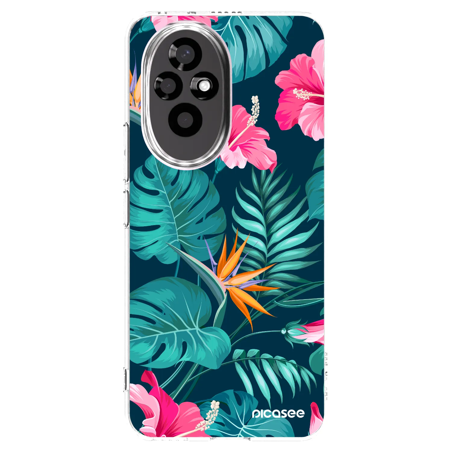 Picasee átlátszó szilikon tok az alábbi mobiltelefonokra Honor 200 Pro 5G - Pink Monstera