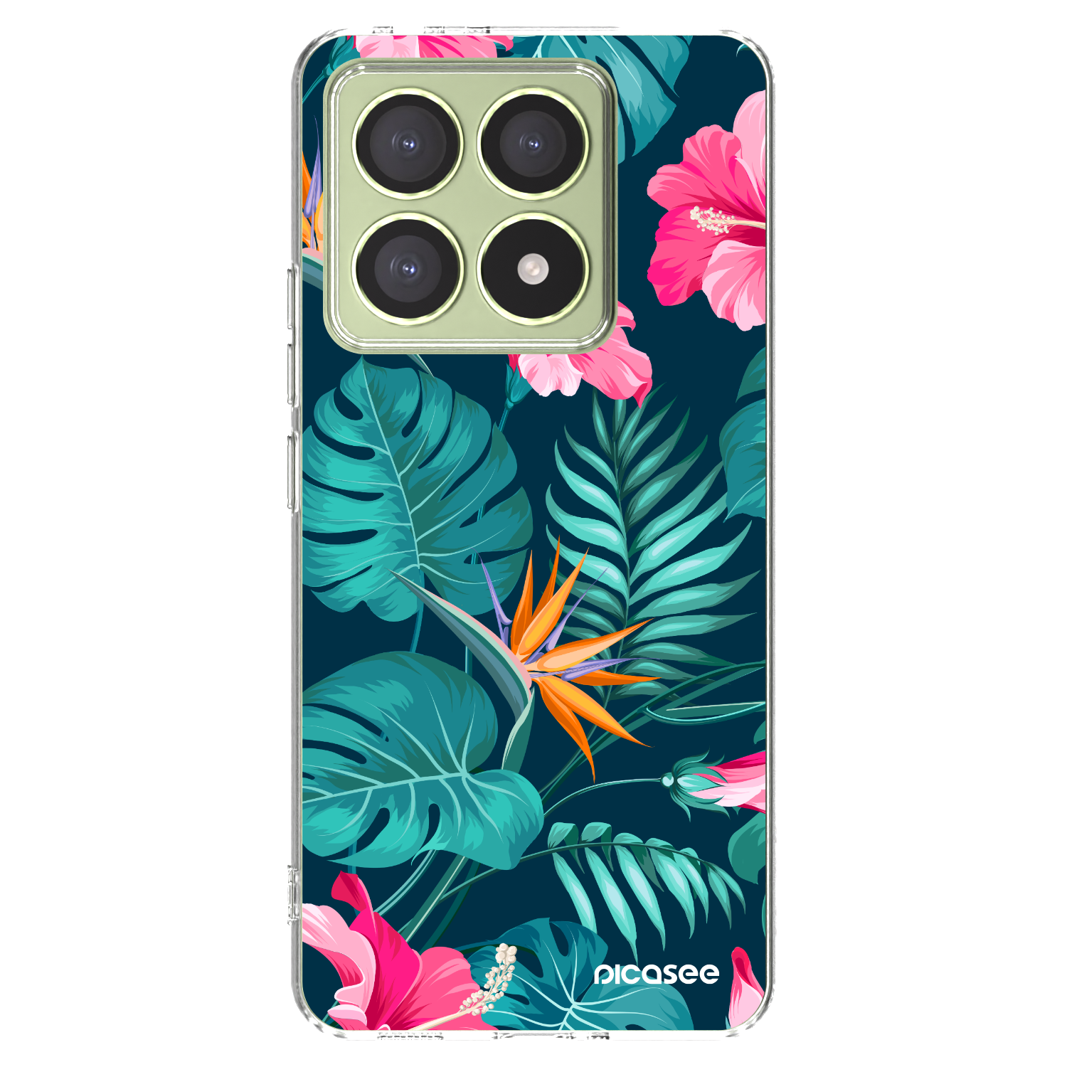 Picasee átlátszó szilikon tok az alábbi mobiltelefonokra Xiaomi 14T - Pink Monstera