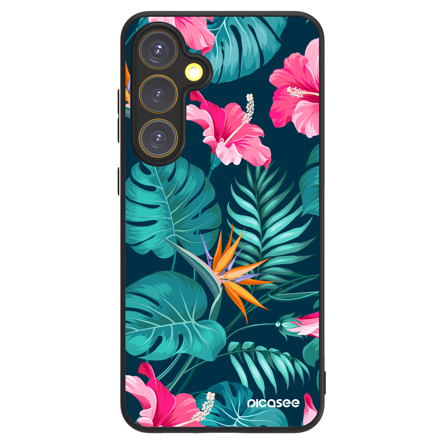 Picasee ULTIMATE CASE PowerShare Samsung Galaxy S24 FE S721B - készülékre - Pink Monstera