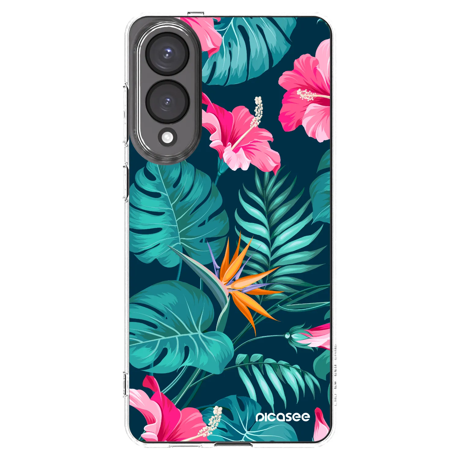 Picasee átlátszó szilikon tok az alábbi mobiltelefonokra Samsung Galaxy S25 Edge 5G - Pink Monstera