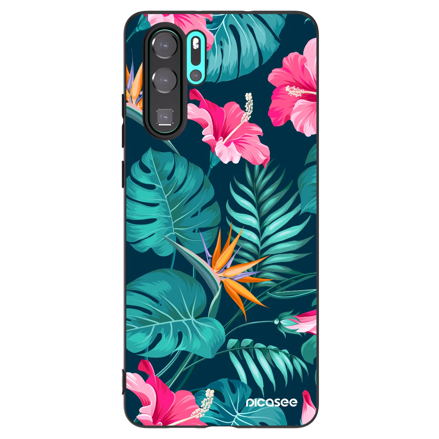 Picasee fekete szilikon tok az alábbi mobiltelefonokra Huawei P30 Pro - Pink Monstera