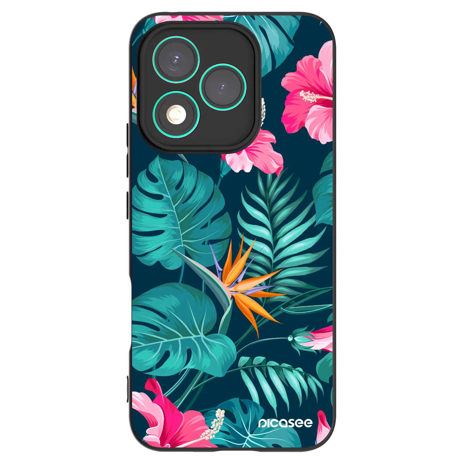 Picasee fekete szilikon tok az alábbi mobiltelefonokra Honor 400 Lite 5G - Pink Monstera