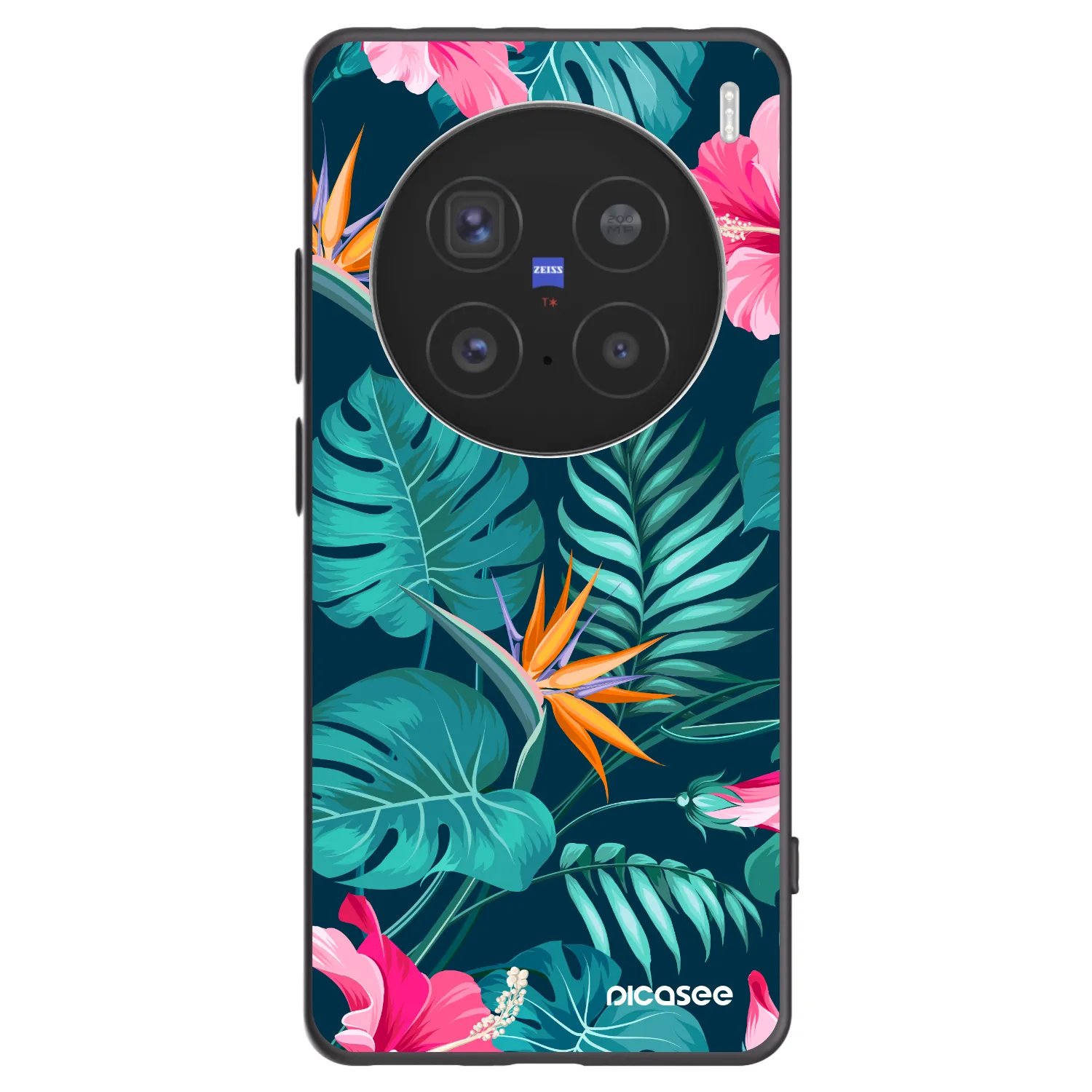 Picasee fekete szilikon tok az alábbi mobiltelefonokra Vivo X200 Pro - Pink Monstera