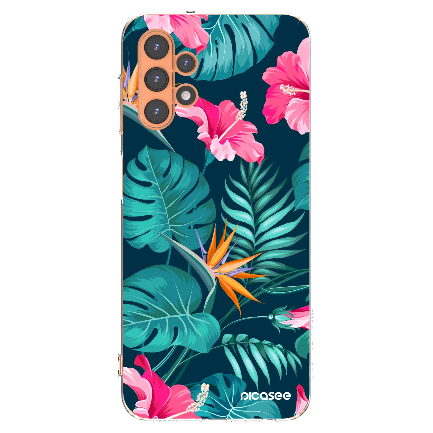 Picasee átlátszó szilikon tok az alábbi mobiltelefonokra Samsung Galaxy A13 5G - Pink Monstera