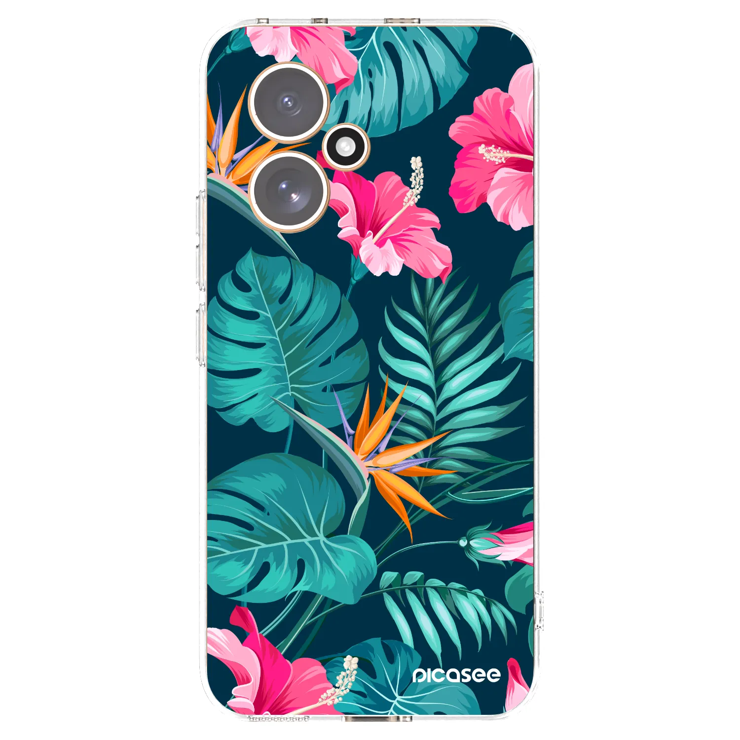 Picasee átlátszó szilikon tok az alábbi mobiltelefonokra Honor 400 5G - Pink Monstera