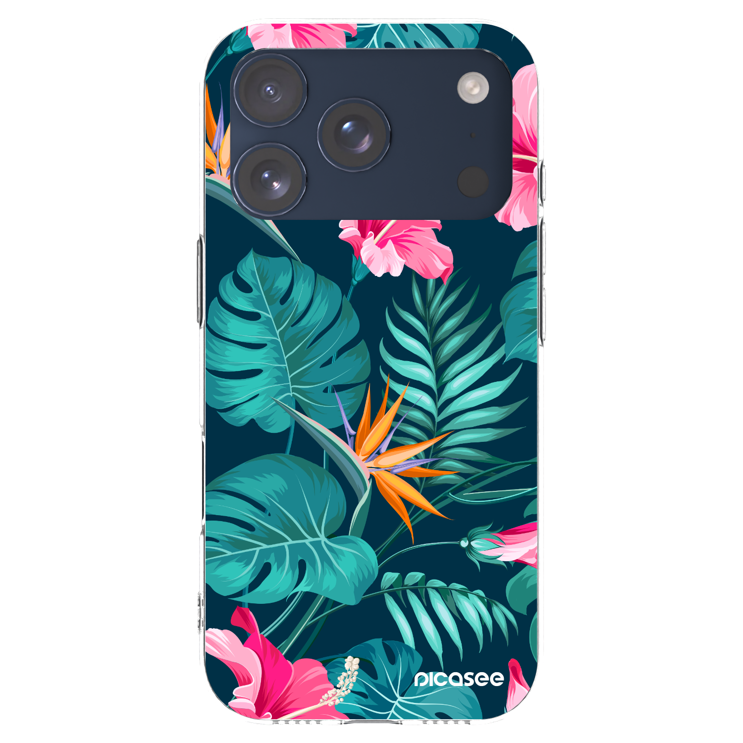 Picasee átlátszó szilikon tok az alábbi mobiltelefonokra Apple iPhone 17 Pro - Pink Monstera