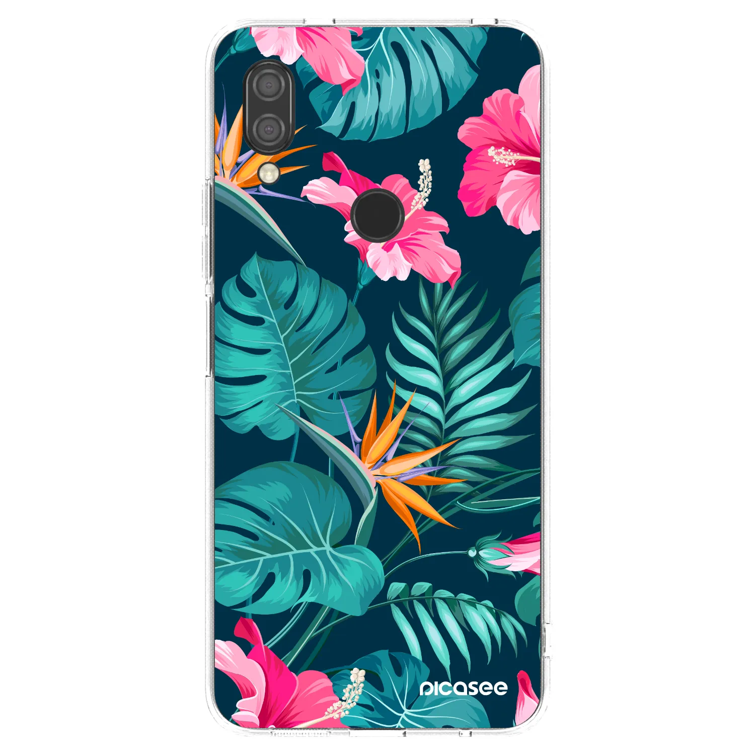 Picasee átlátszó szilikon tok az alábbi mobiltelefonokra Xiaomi Redmi 7 - Pink Monstera