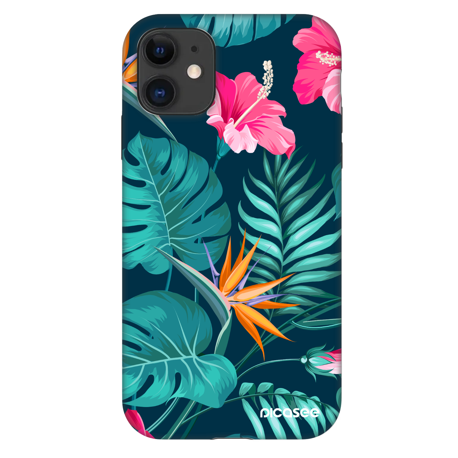 Picasee Fashion Case Apple iPhone 11 - Pink Monstera